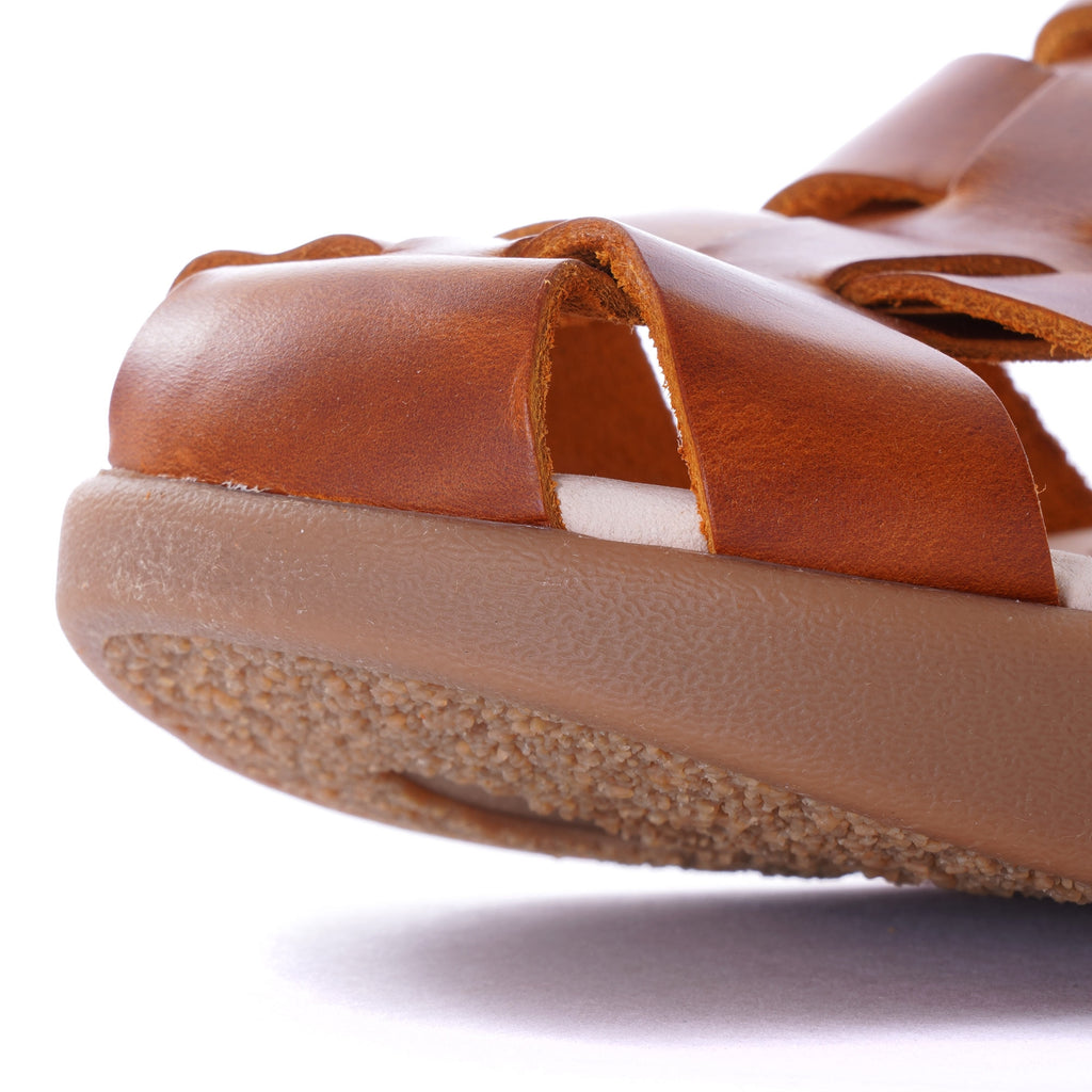 Womens Elba Leather Sandal - Apricot