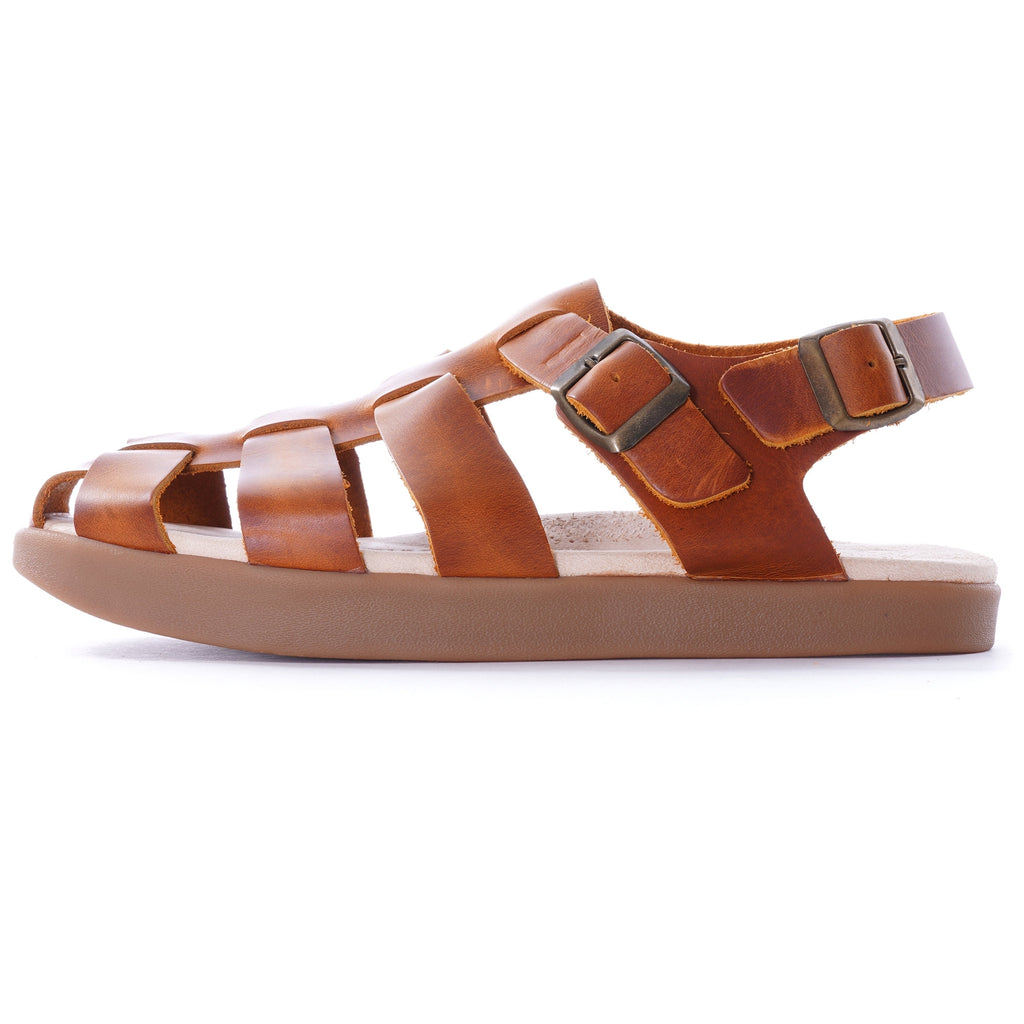 Elba Leather Sandal - Apricot