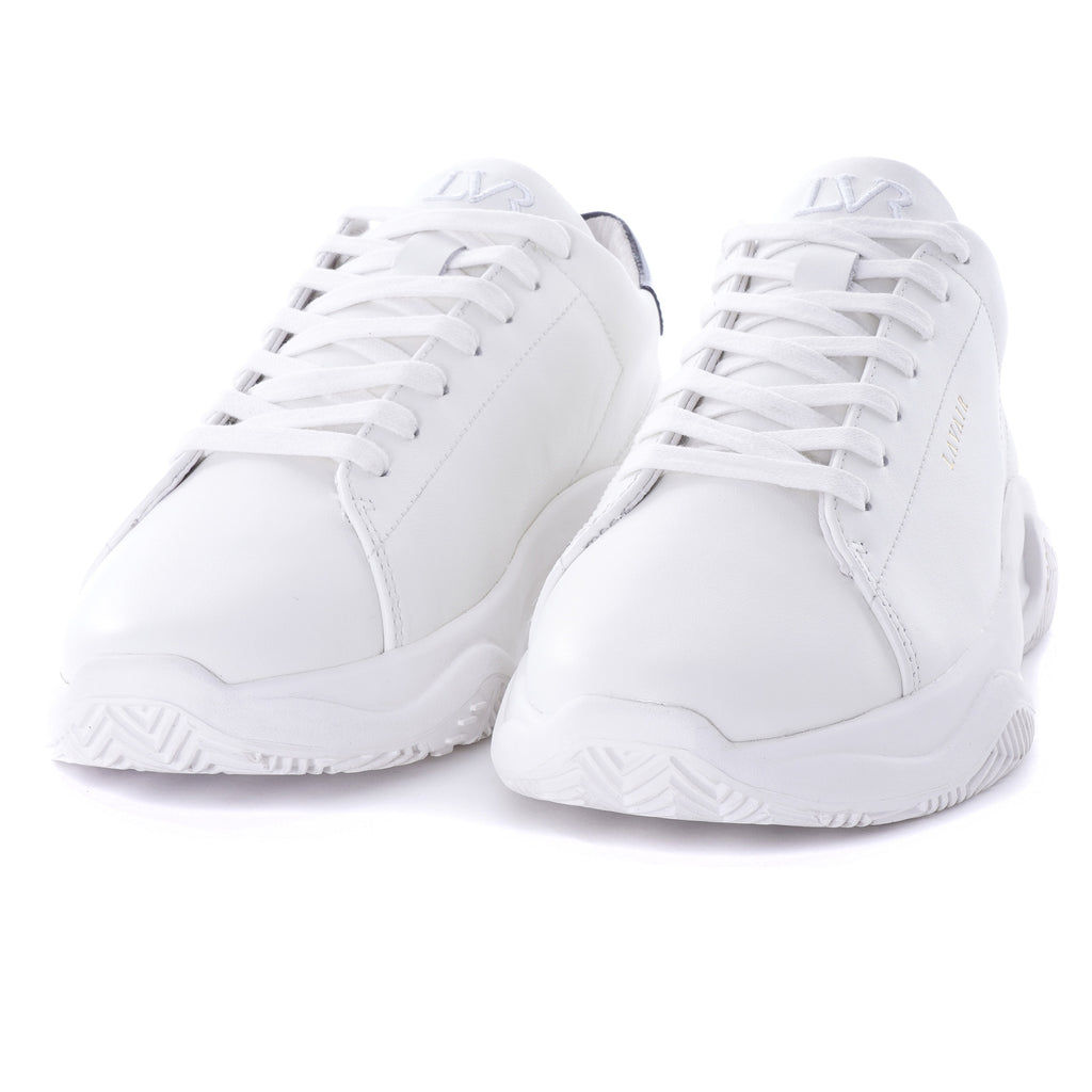 Linear Patent Leather Heel - White