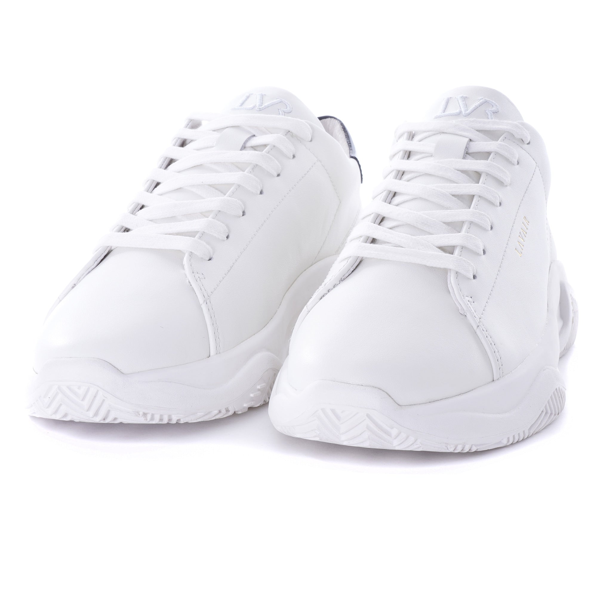 Linear Patent Leather Heel - White