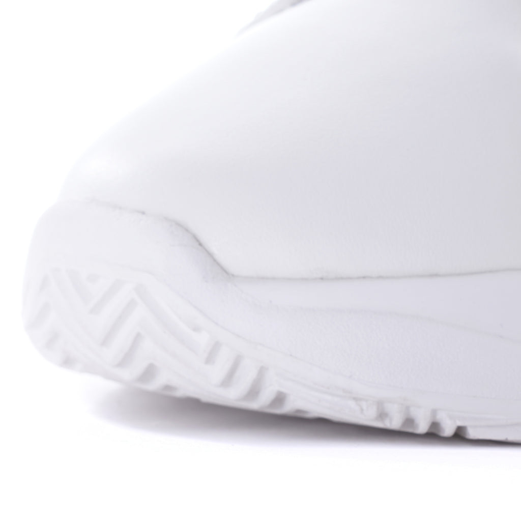Linear Patent Leather Heel - White