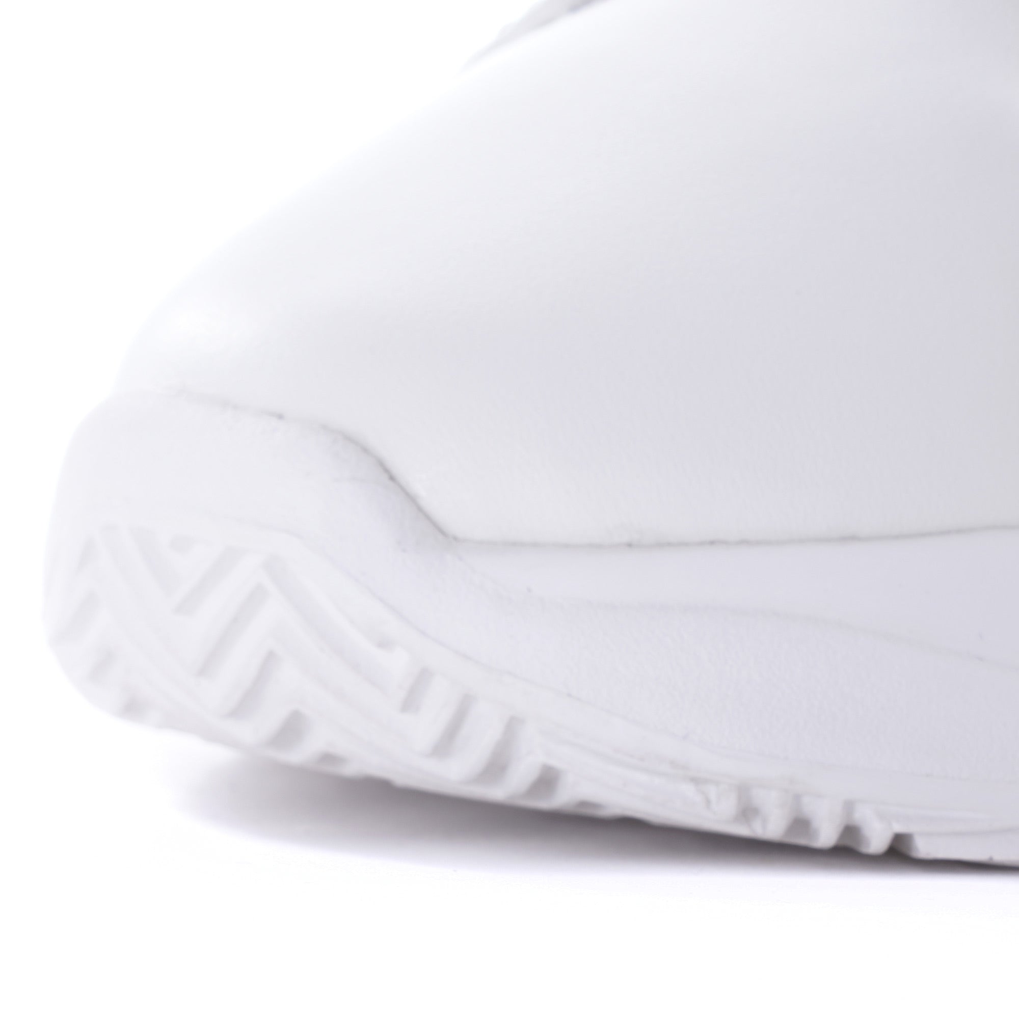Linear Patent Leather Heel - White