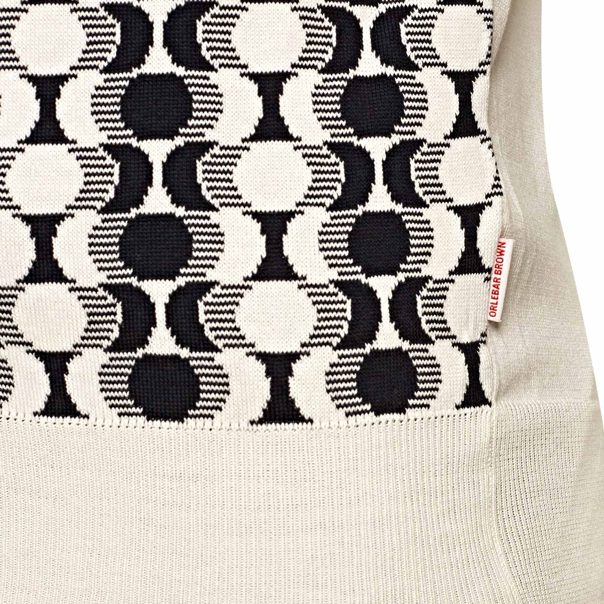 Horton Silk Intarsia Knit Polo Shirt - Ink/White