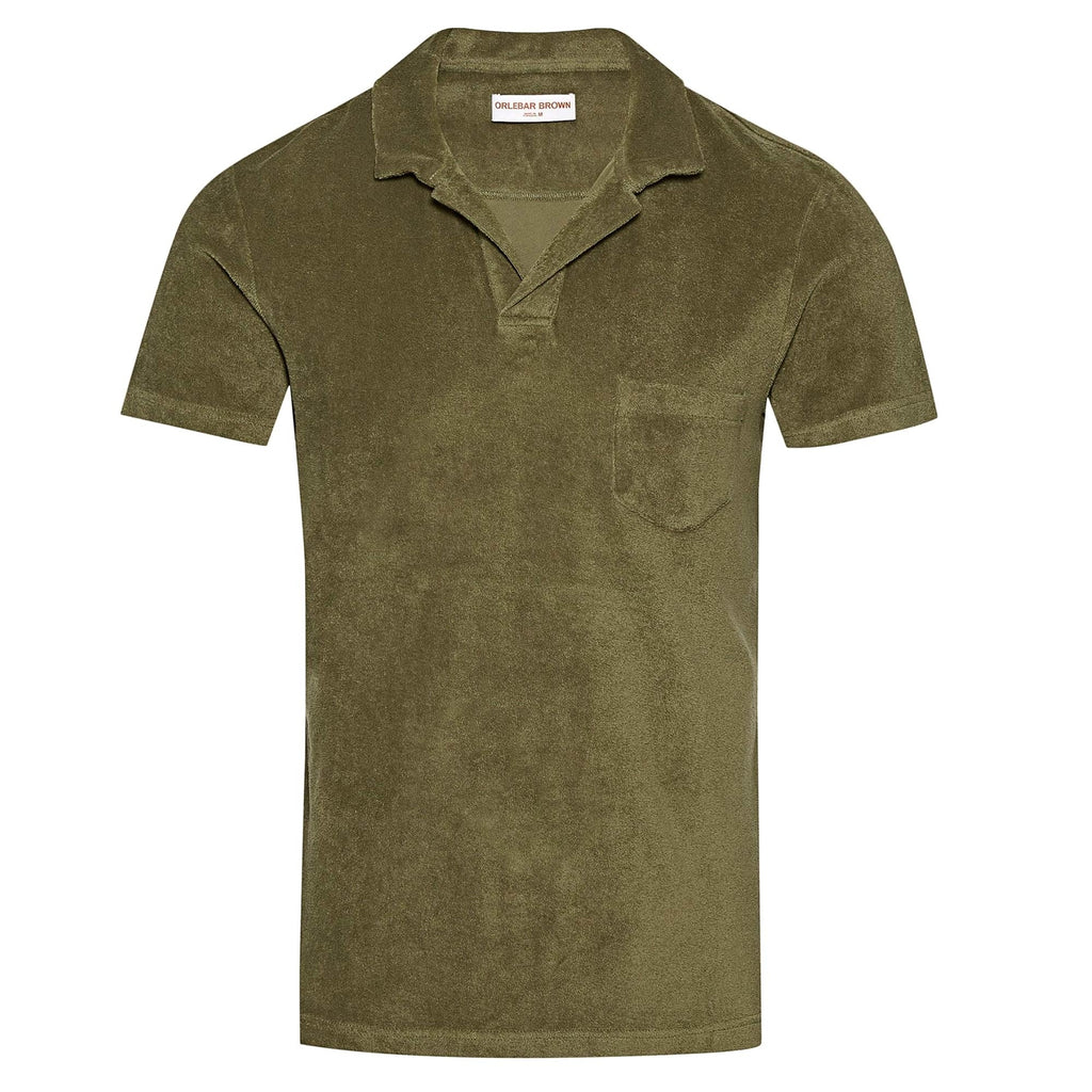 Tailored Fit Terry Towelling Polo Shirt - Laurel