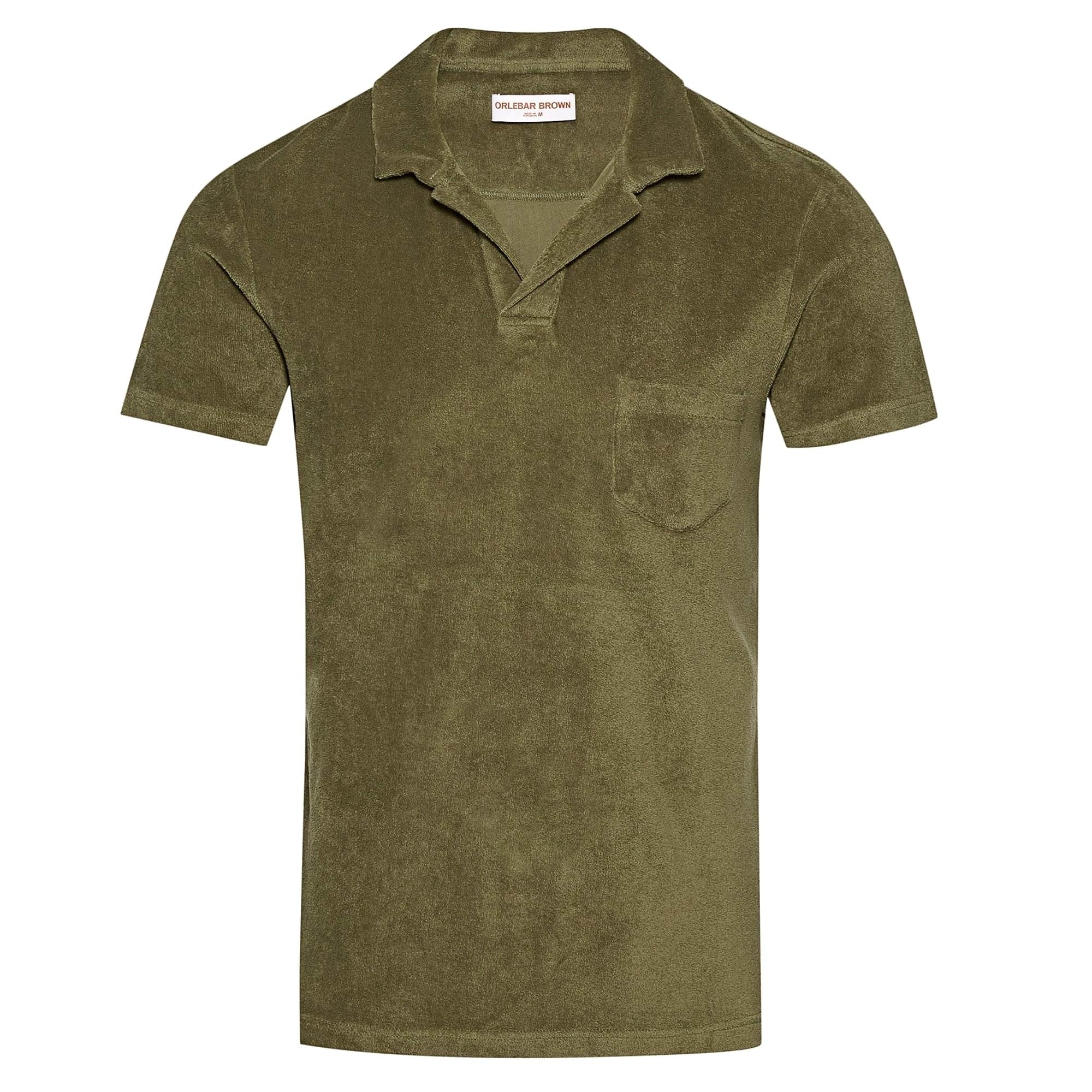 Tailored Fit Terry Towelling Polo Shirt - Laurel