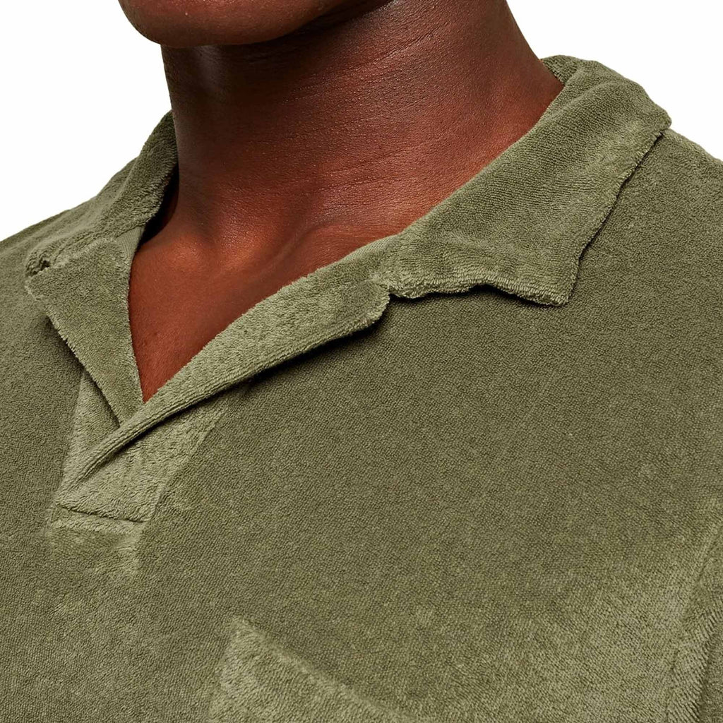 Tailored Fit Terry Towelling Polo Shirt - Laurel