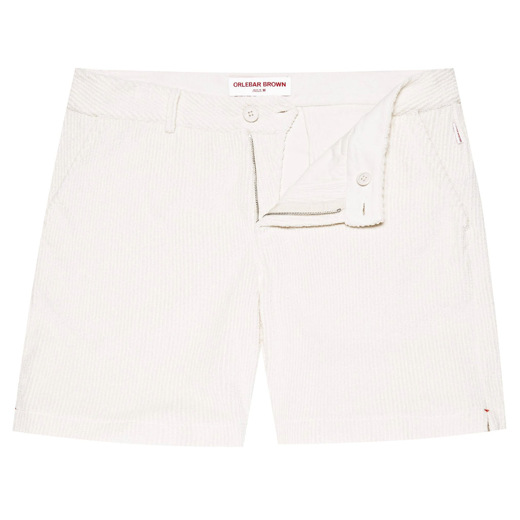 Beacher Towelling Classic Fit Day Shorts - White