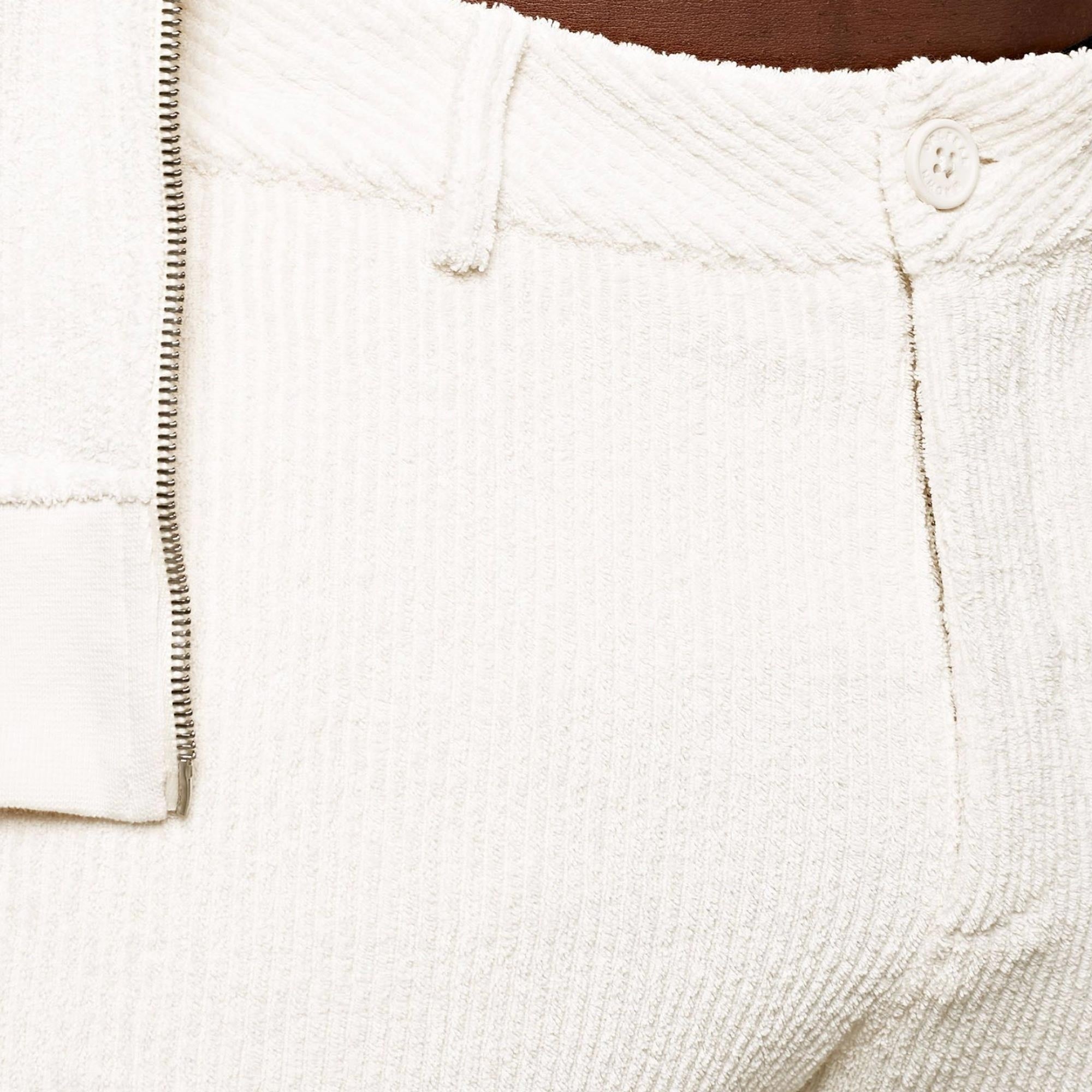Beacher Towelling Classic Fit Day Shorts - White