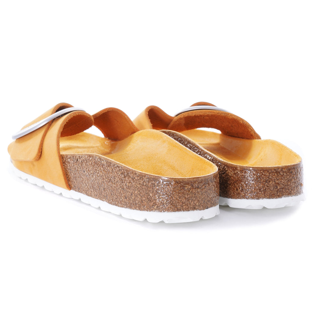 Madrid Big Buckle Nubuck Leather - Apricot