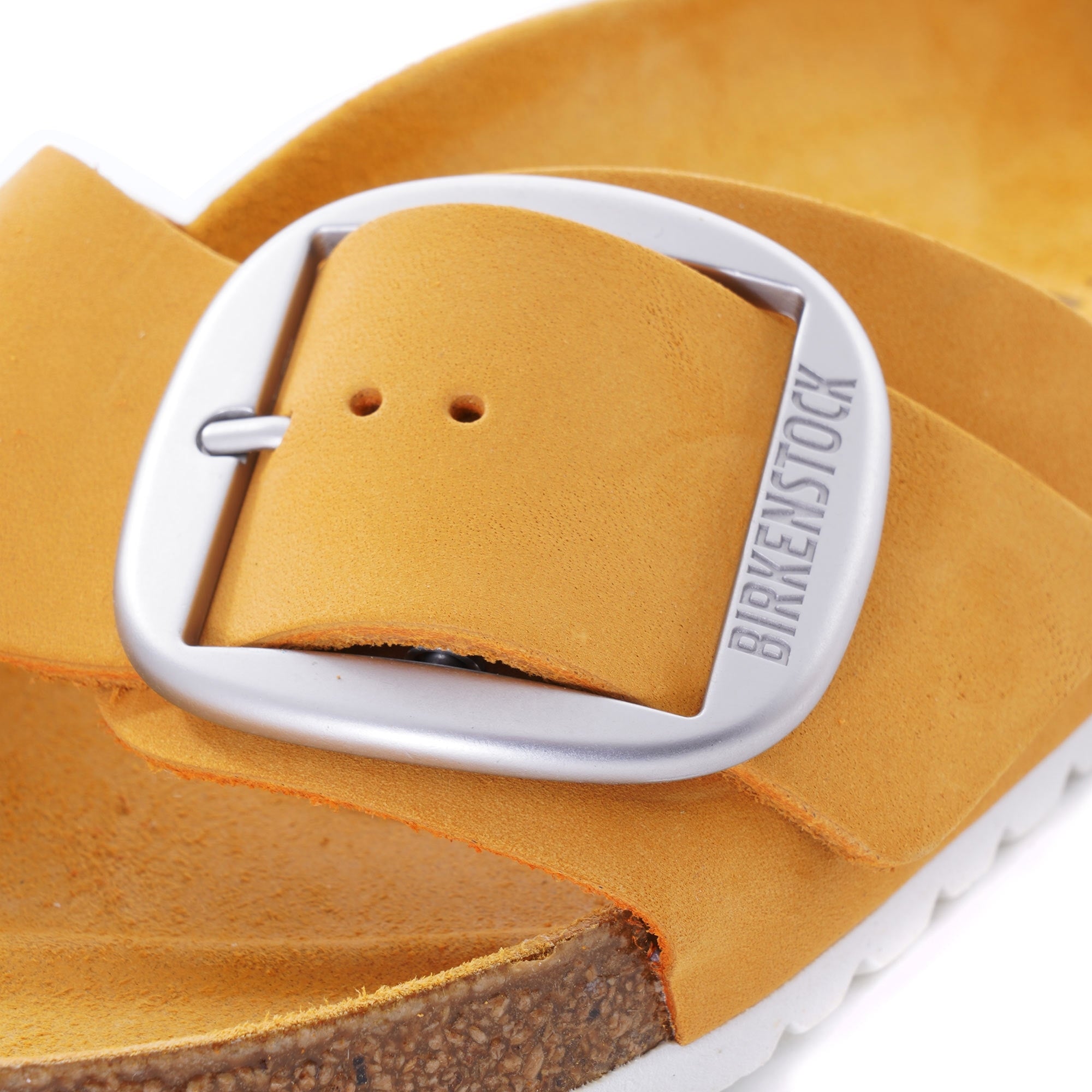 Madrid Big Buckle Nubuck Leather - Apricot