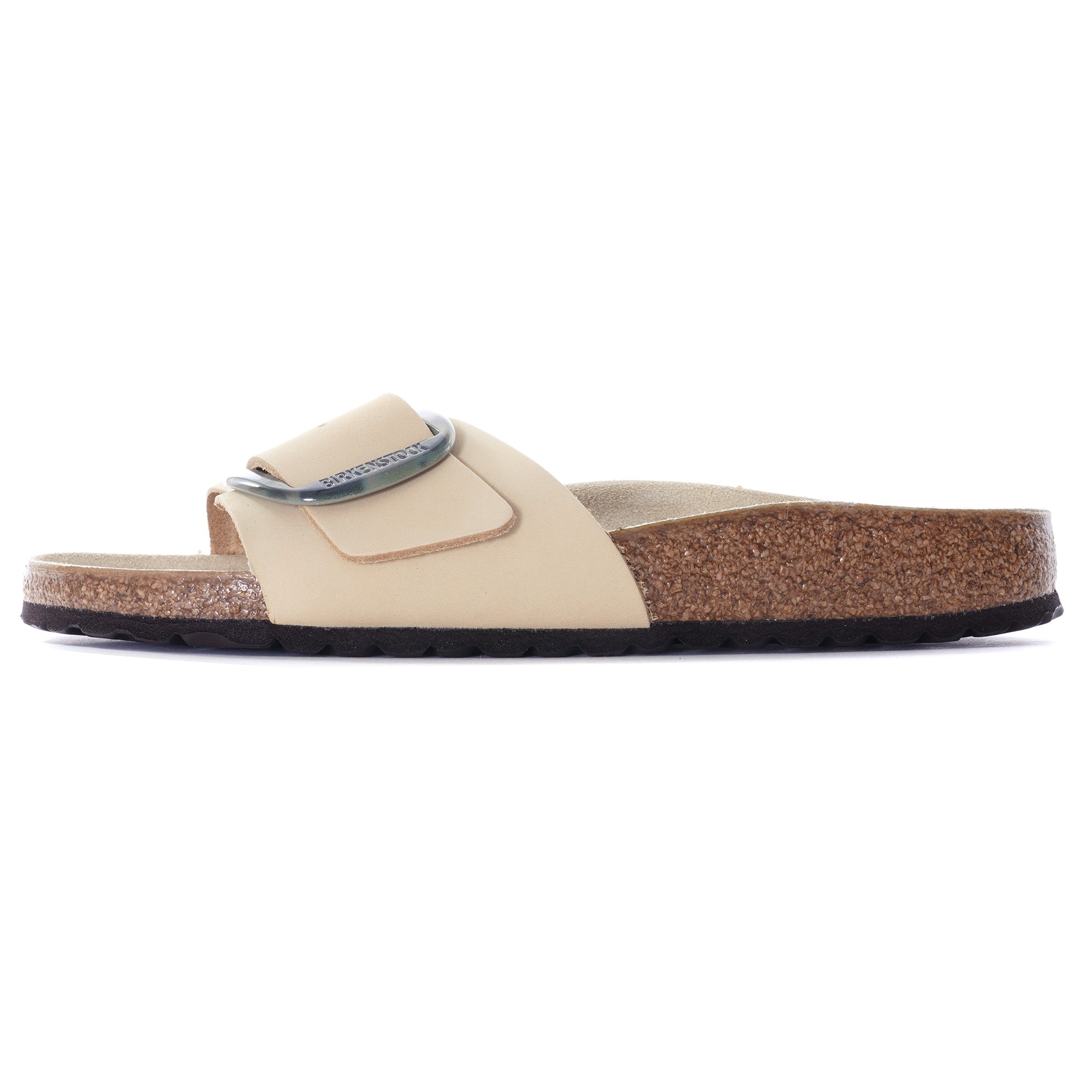 Madrid Big Buckle Nubuck Leather - Almond