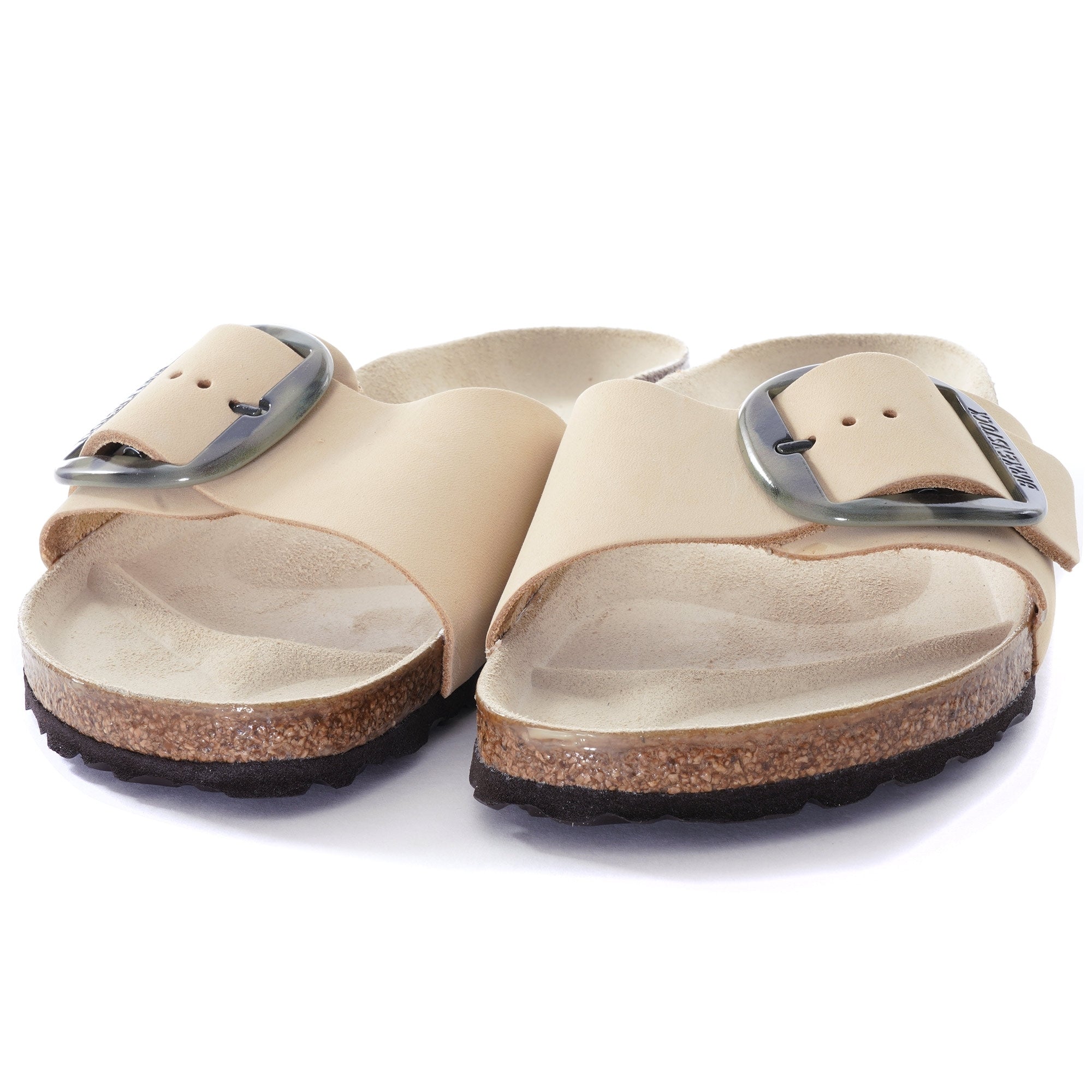 Madrid Big Buckle Nubuck Leather - Almond