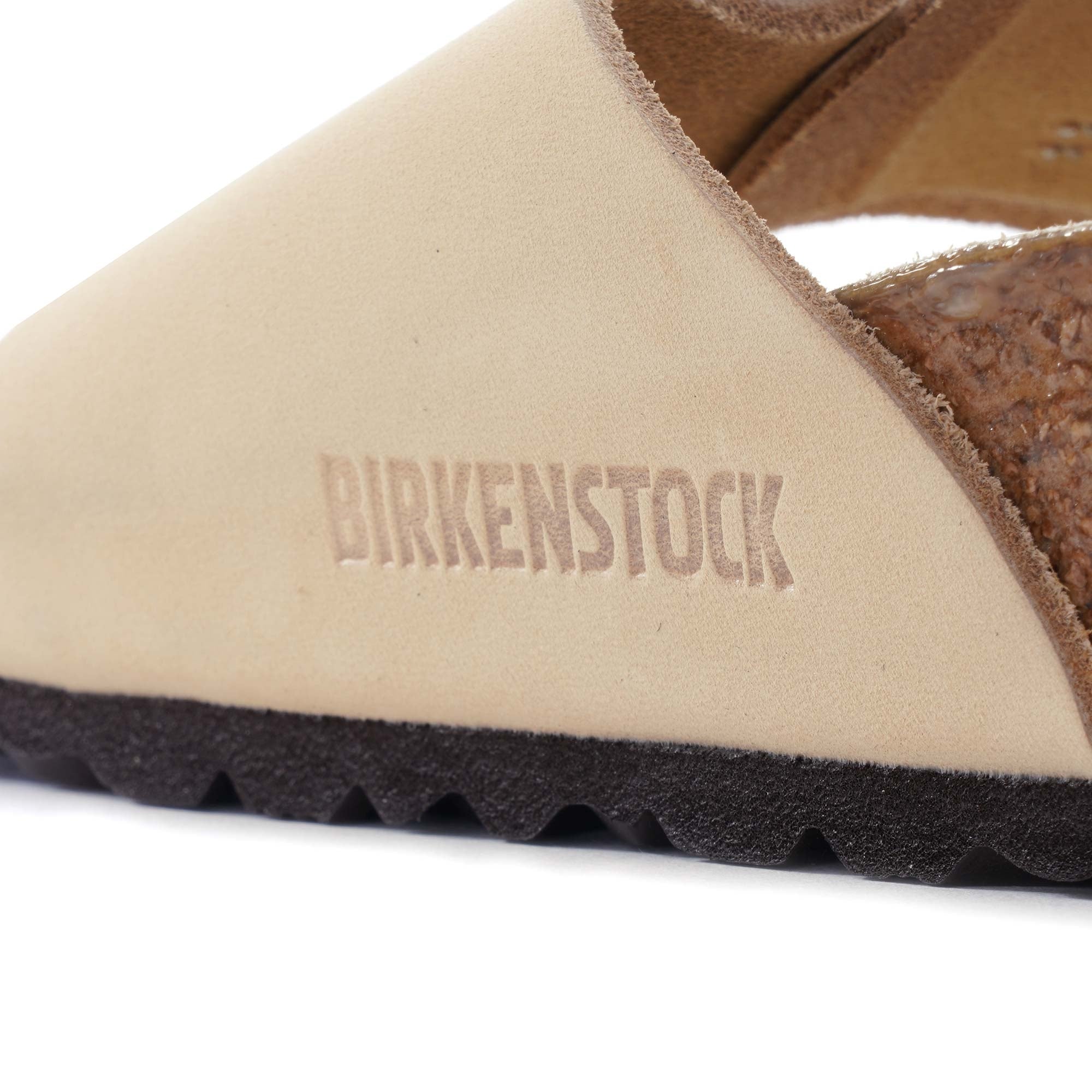 Madrid Big Buckle Nubuck Leather - Almond