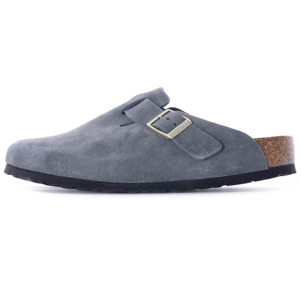 Boston Soft Footbed Suede Leather - Dark Grey