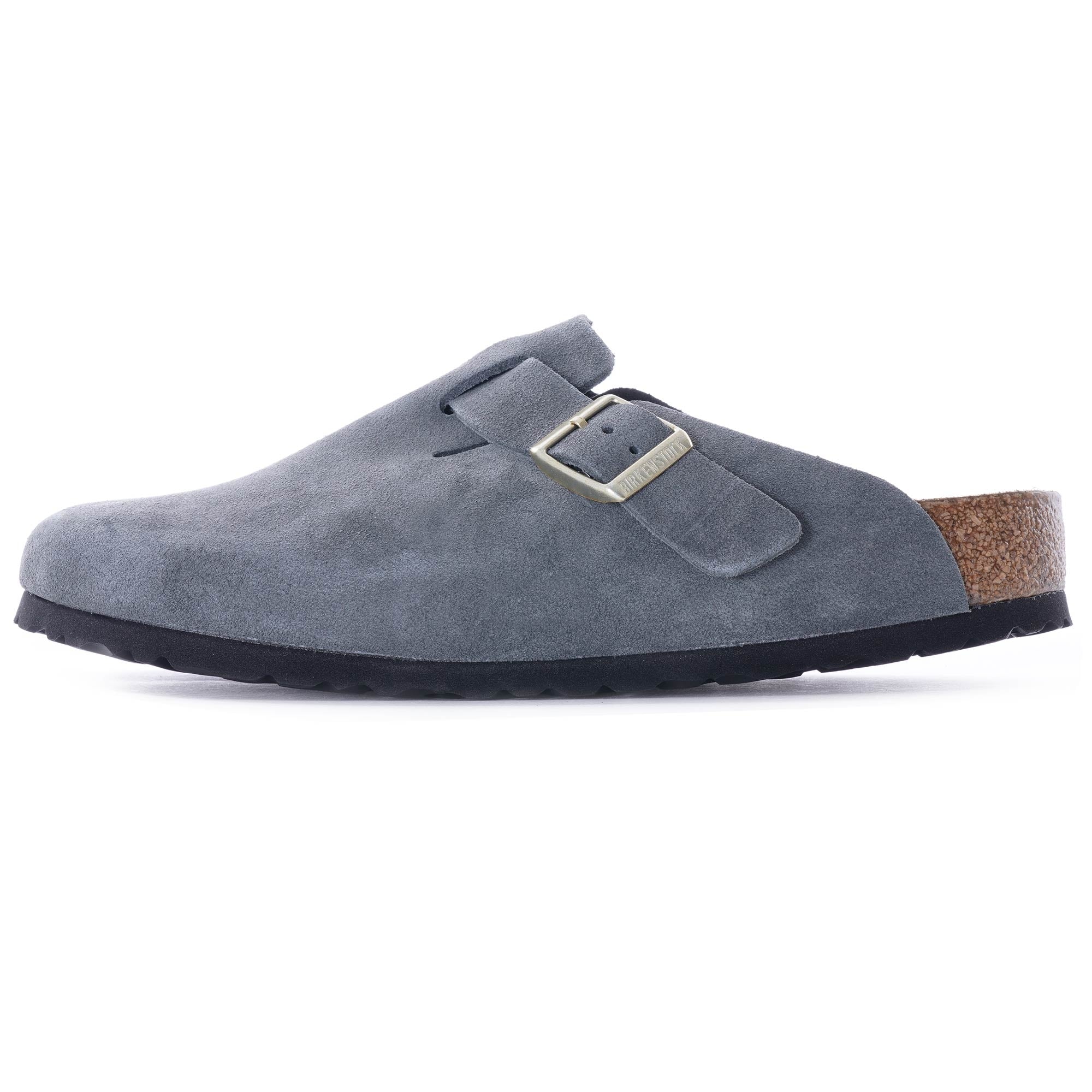 Boston Soft Footbed Suede Leather - Dark Grey
