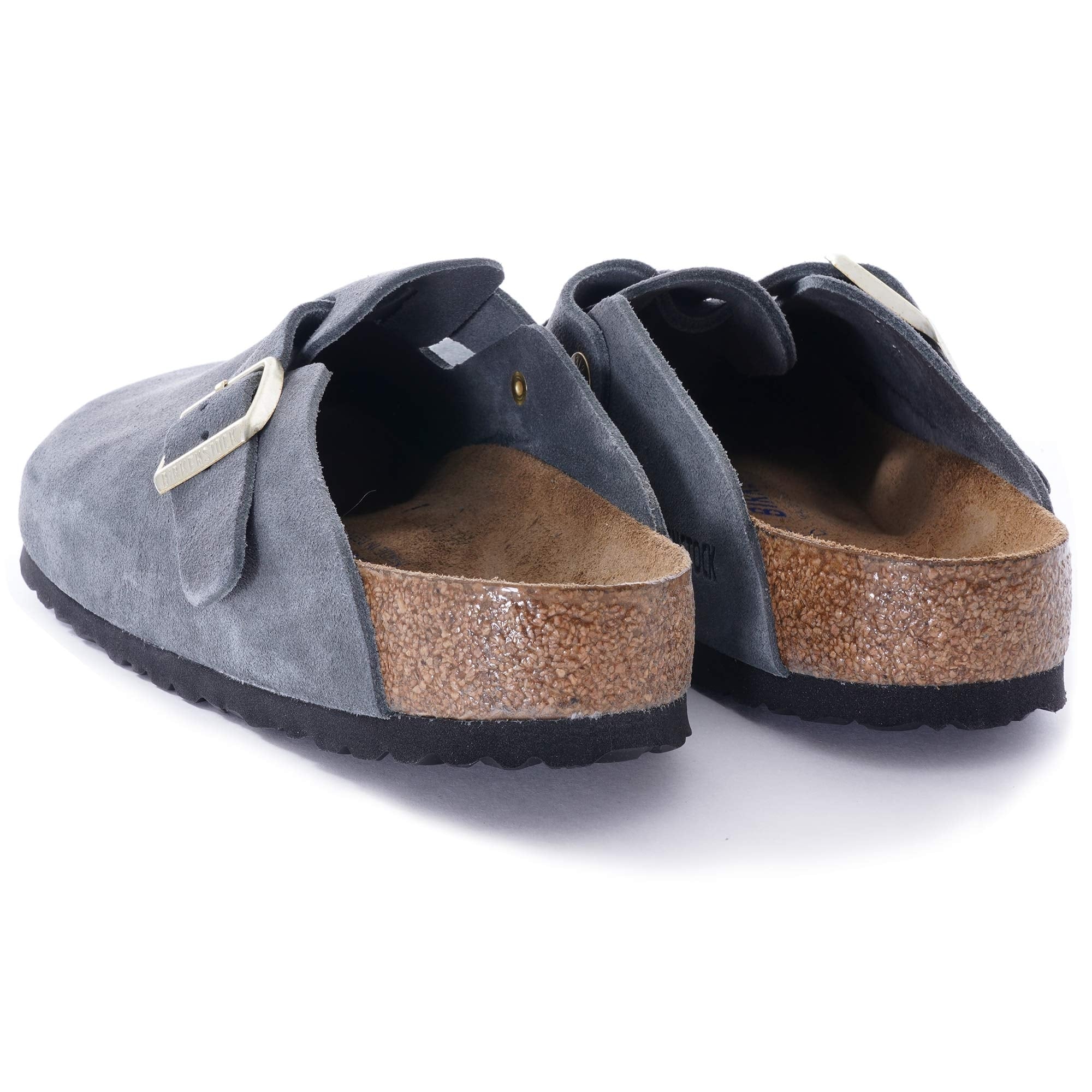 Boston Soft Footbed Suede Leather - Dark Grey