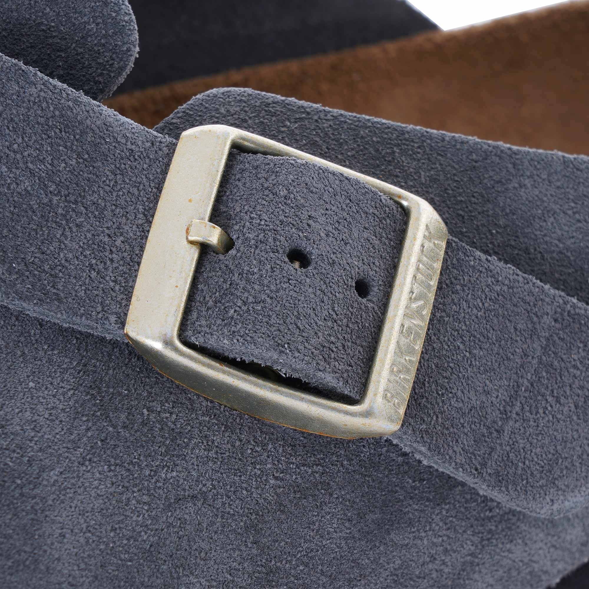 Boston Soft Footbed Suede Leather - Dark Grey