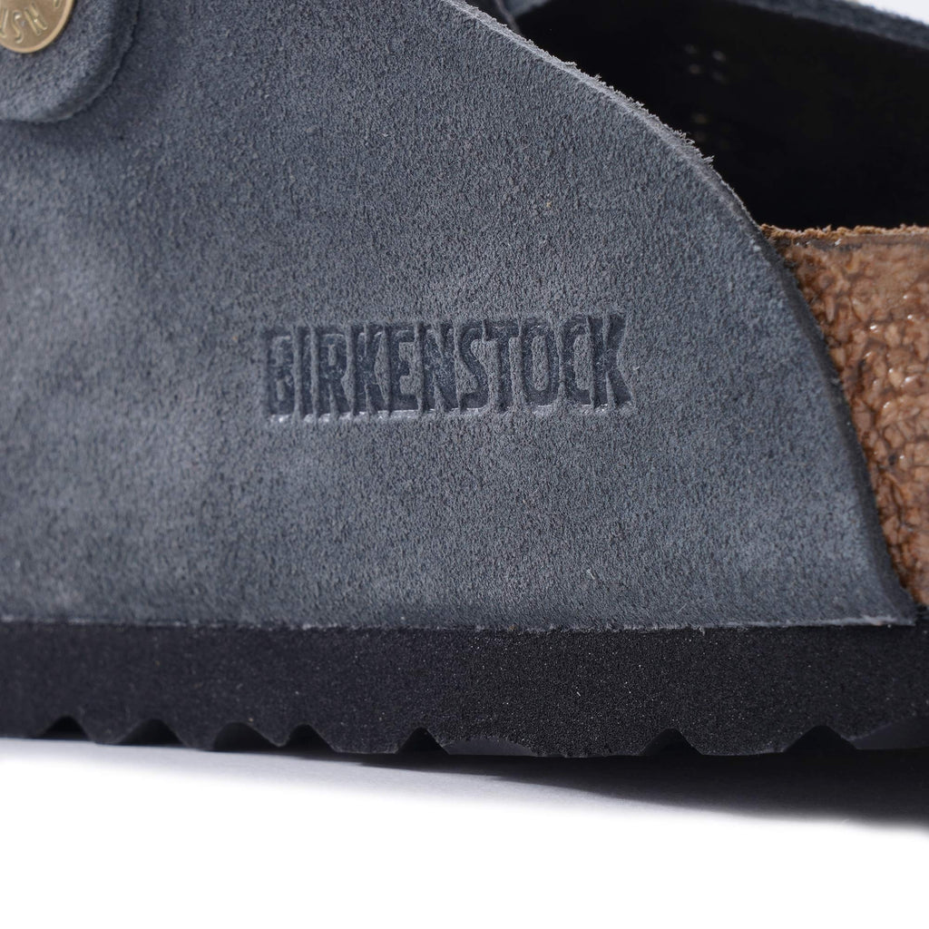 Boston Soft Footbed Suede Leather - Dark Grey