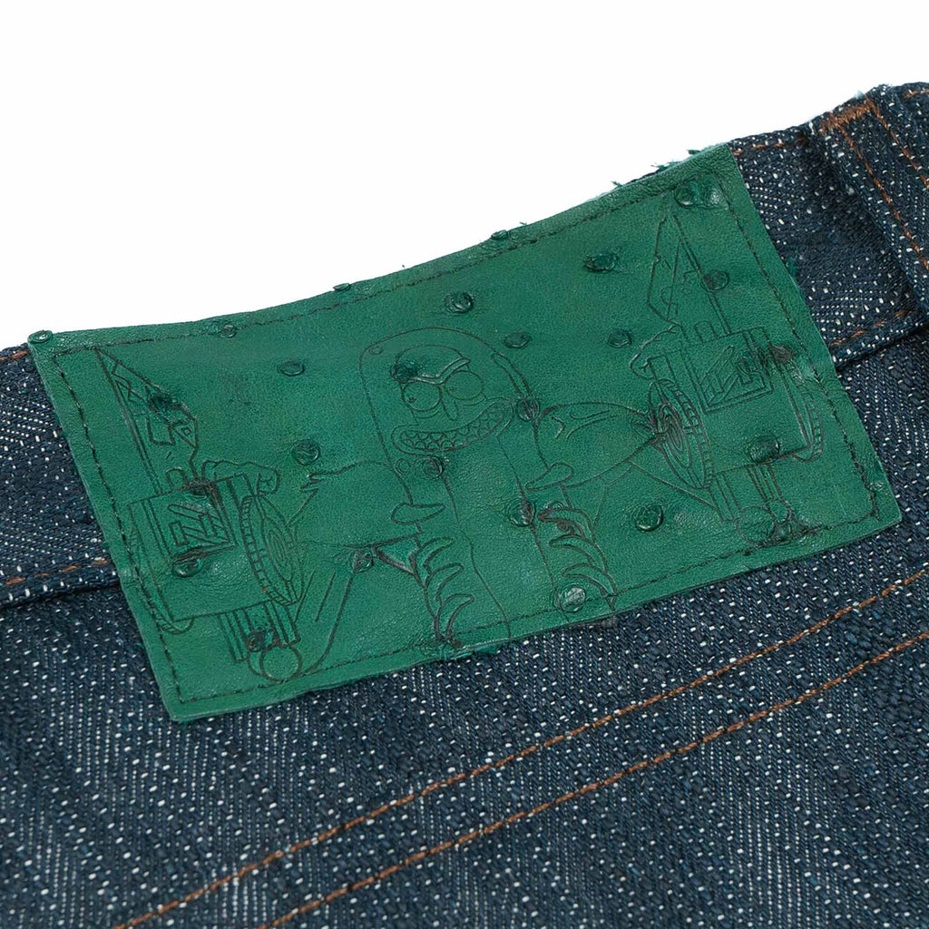 x Rick & Morty Weird Guy Pickle Rick "Solenya" Selvedge Denim Jeans - Indigo