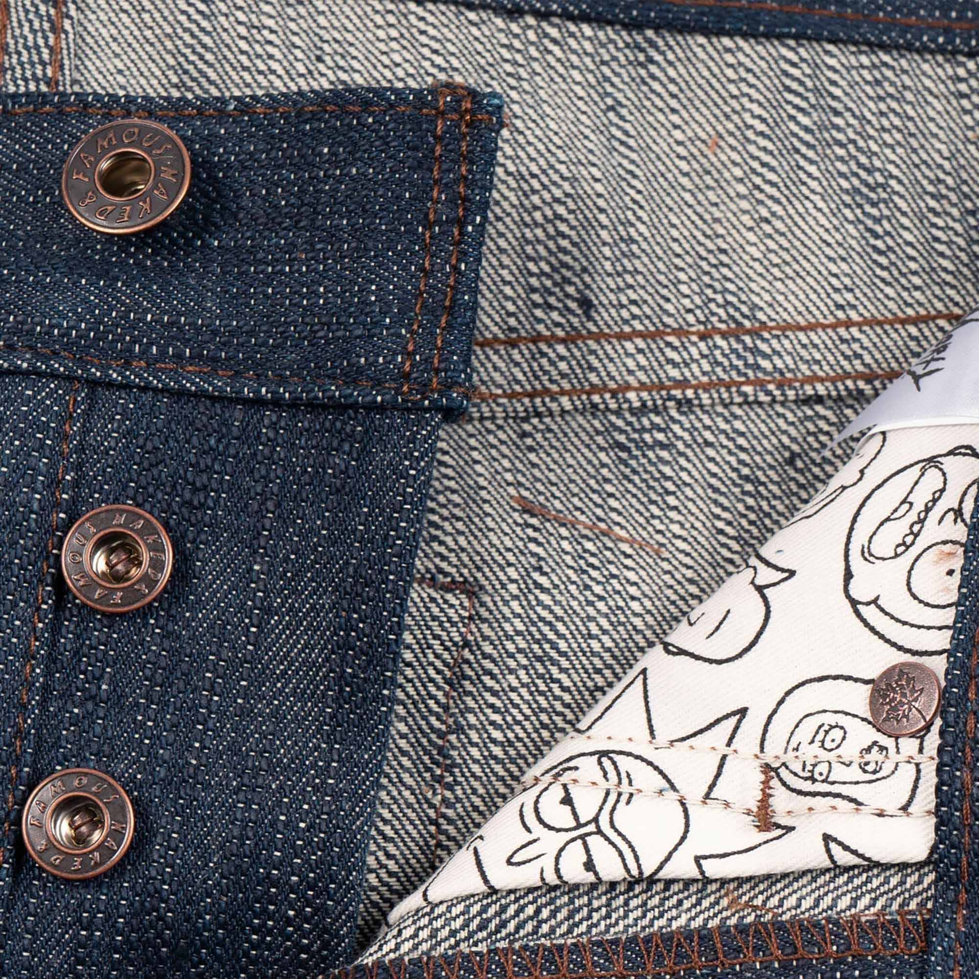 x Rick & Morty Weird Guy Pickle Rick "Solenya" Selvedge Denim Jeans - Indigo