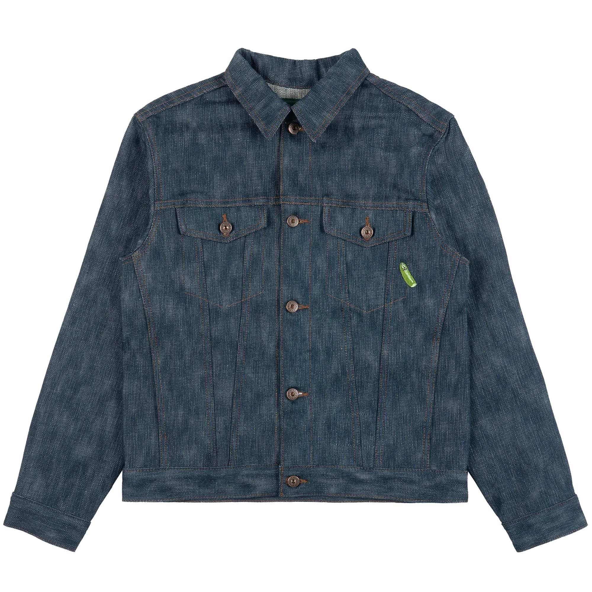 x Rick & Morty Pickle Rick "Solenya" Selvedge Denim Jacket -  Indigo