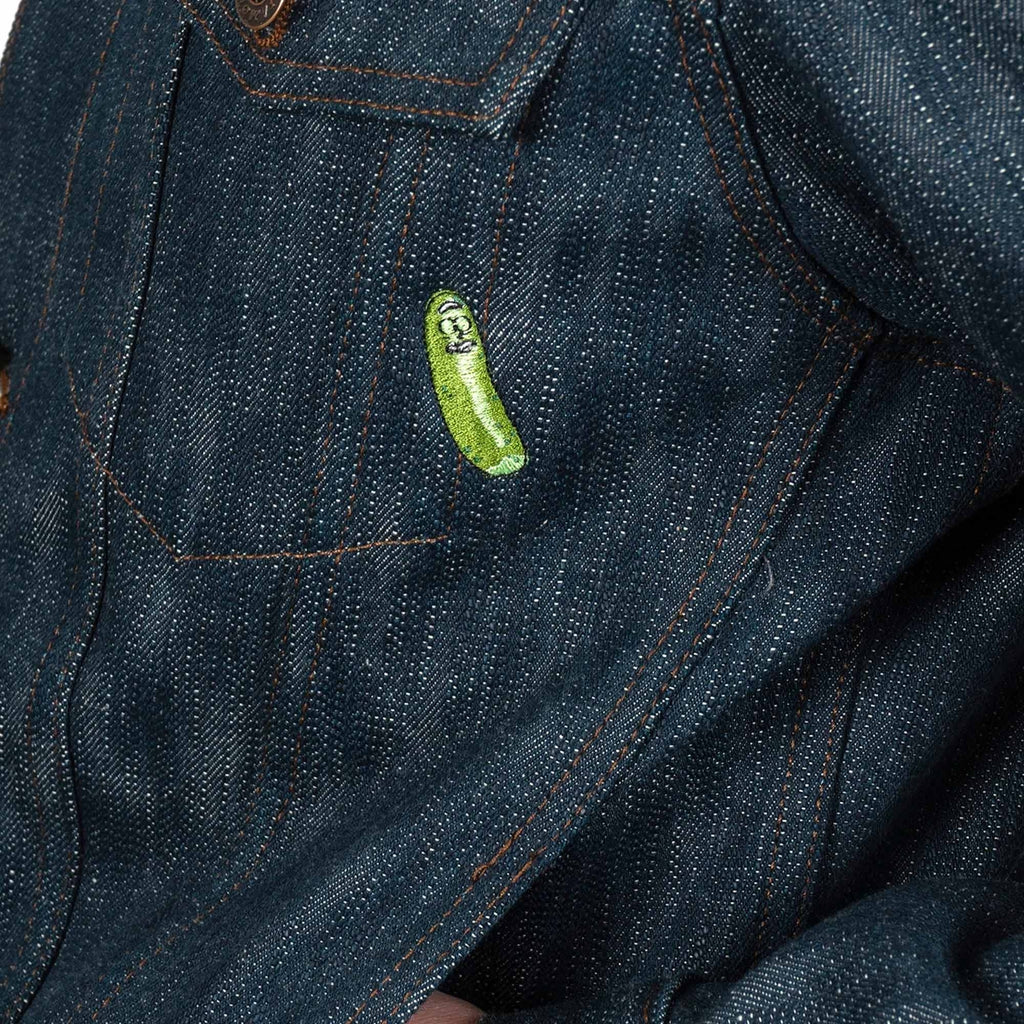 x Rick & Morty Pickle Rick "Solenya" Selvedge Denim Jacket -  Indigo