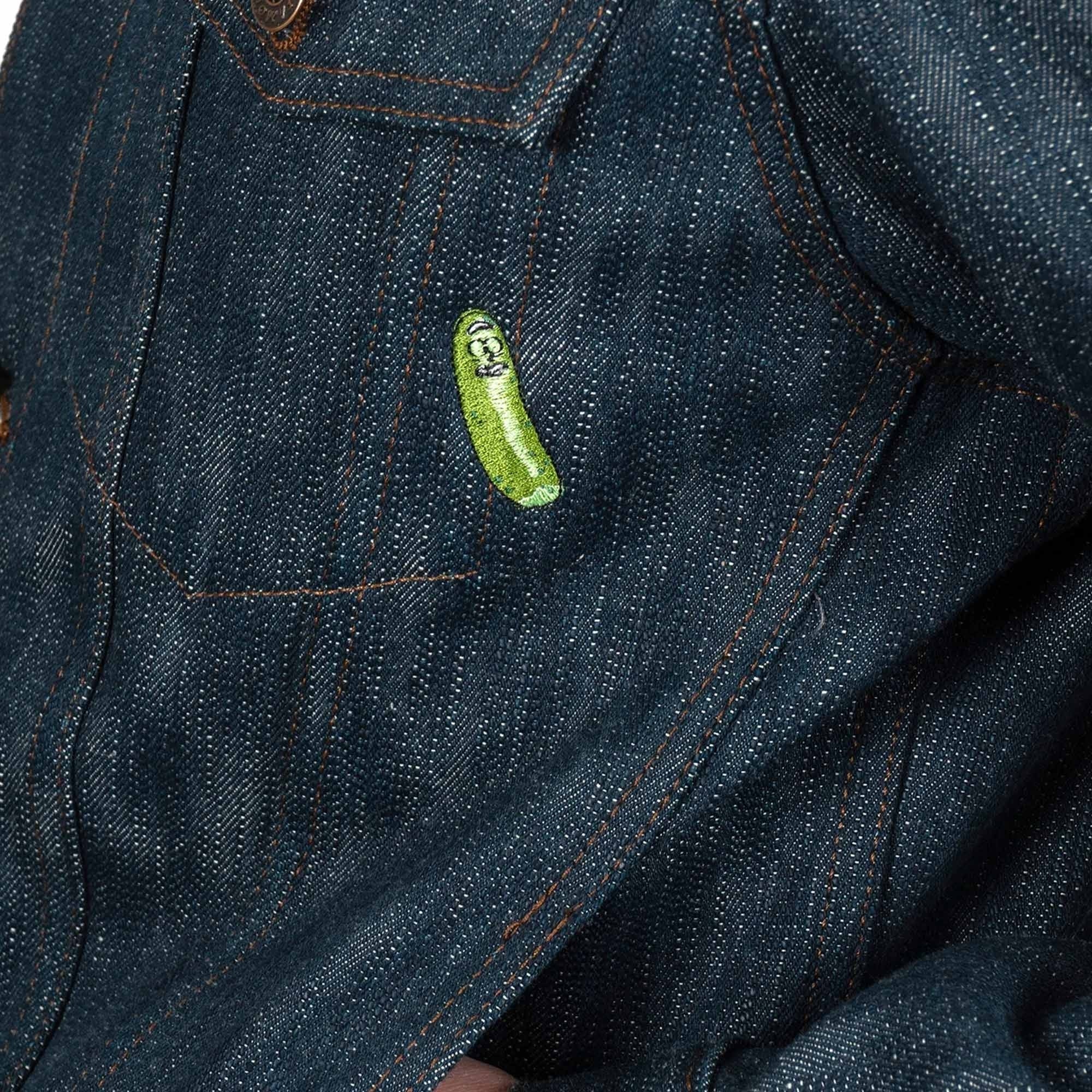 x Rick & Morty Pickle Rick "Solenya" Selvedge Denim Jacket -  Indigo