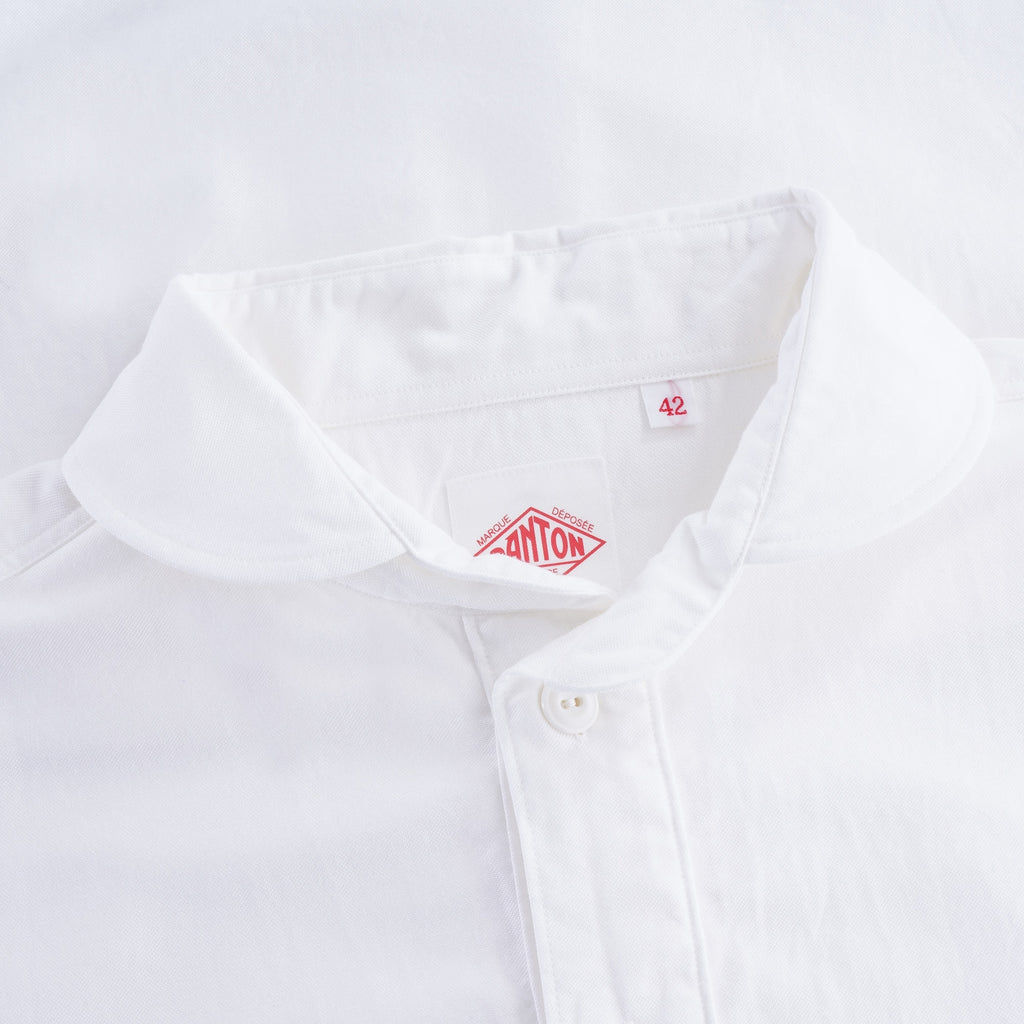 Oxford Cloth Pullover Short Sleeve Shirt - White