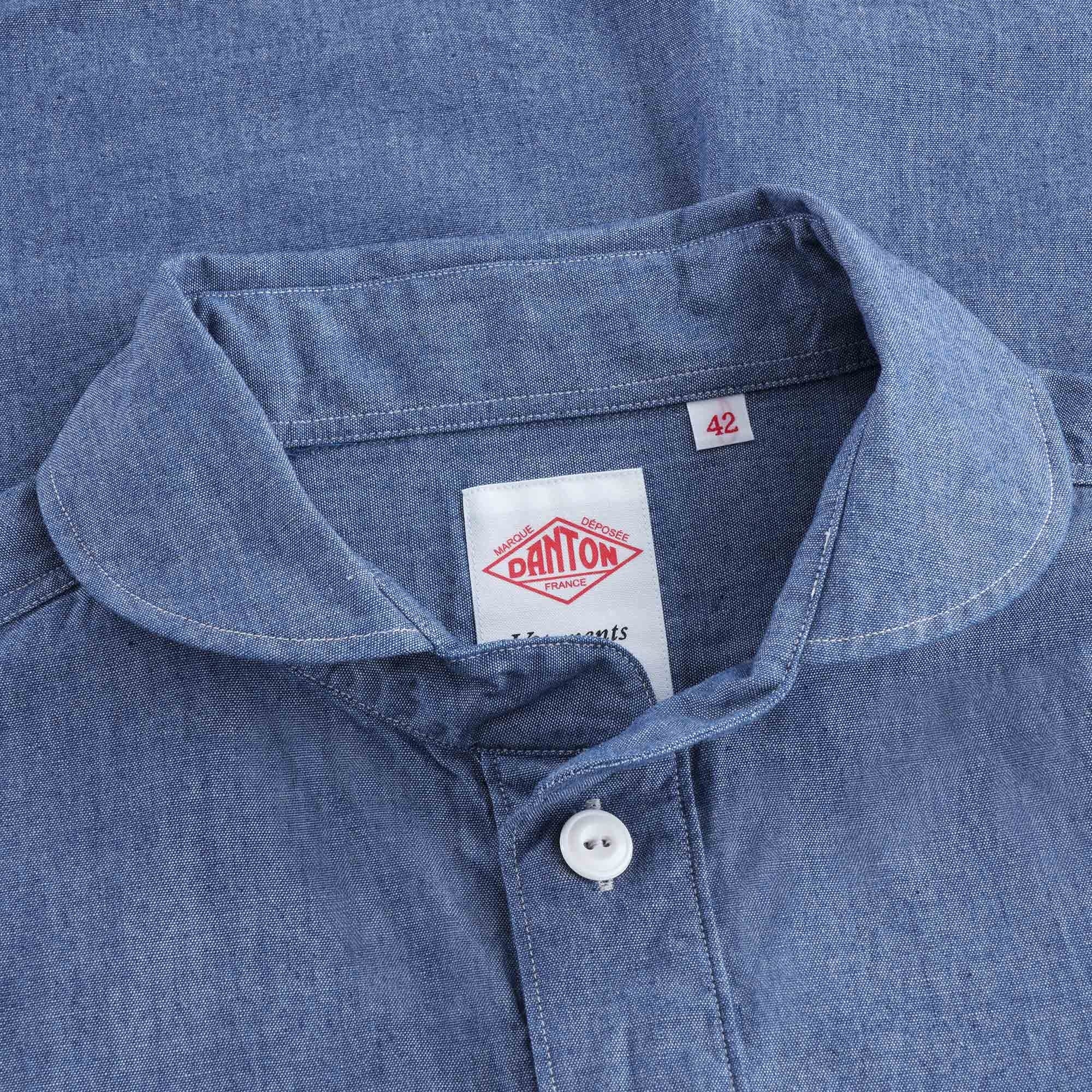 Chambray Pullover Short Sleeve Shirt - Indigo