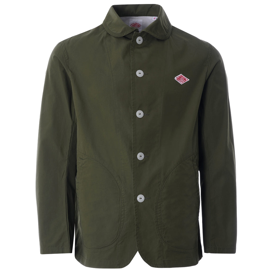 Rounded Collar Jacket - Olive