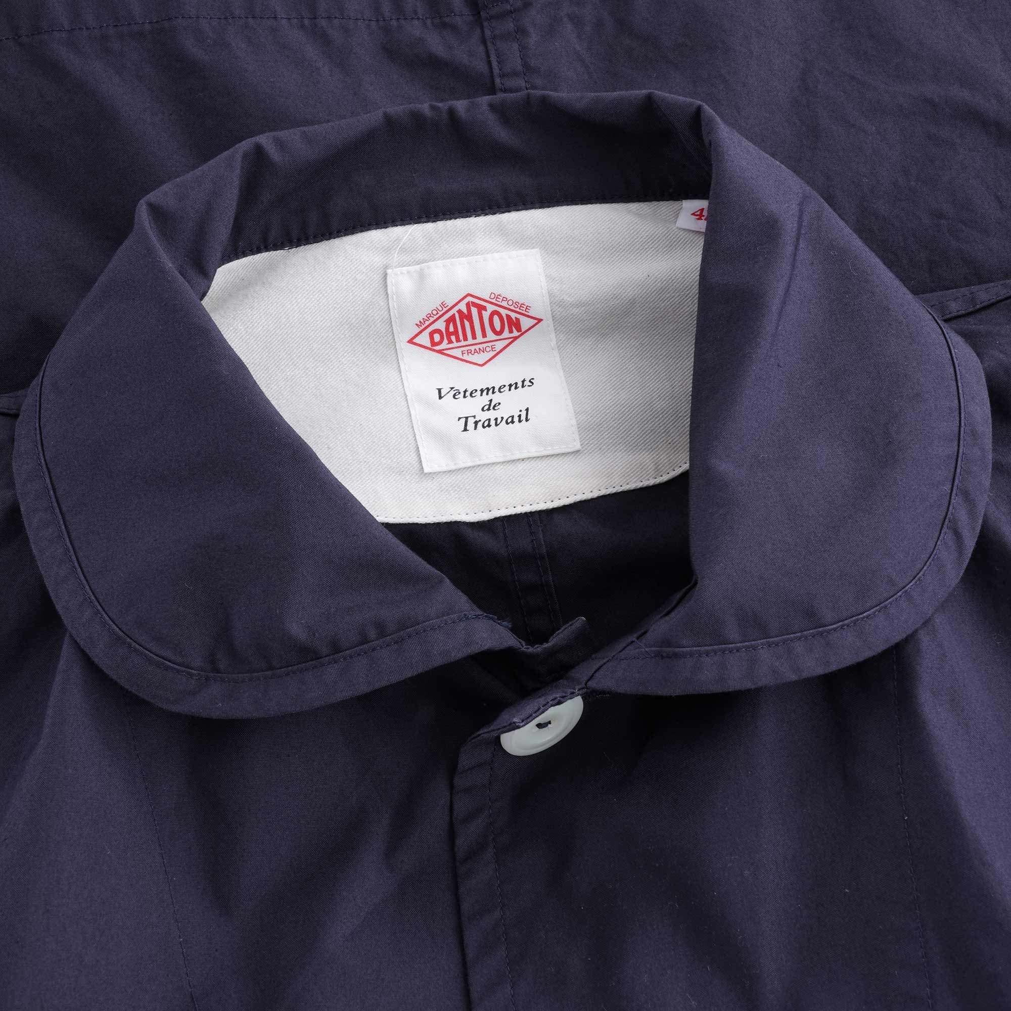 Danton Rounded Collar Jacket - Navy – Stuarts London