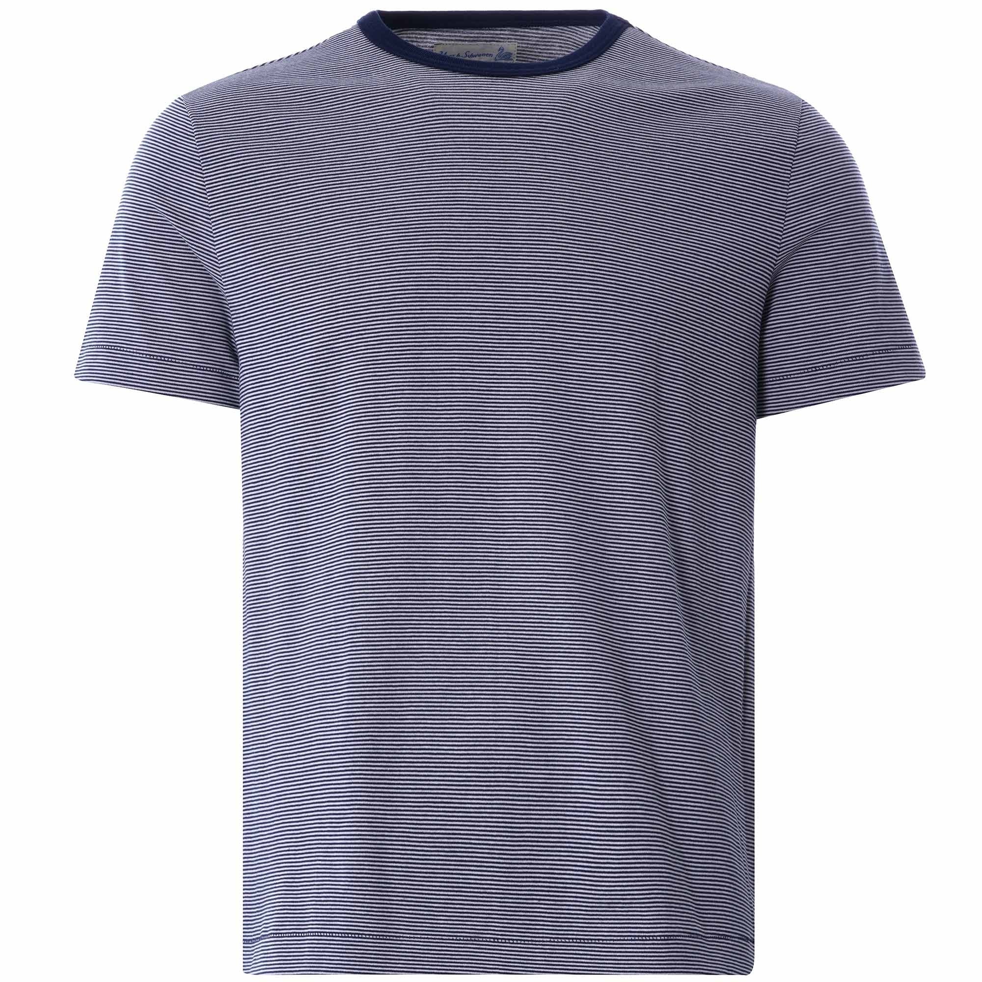 215 Crew Neck T-Shirt - Blue/Natural