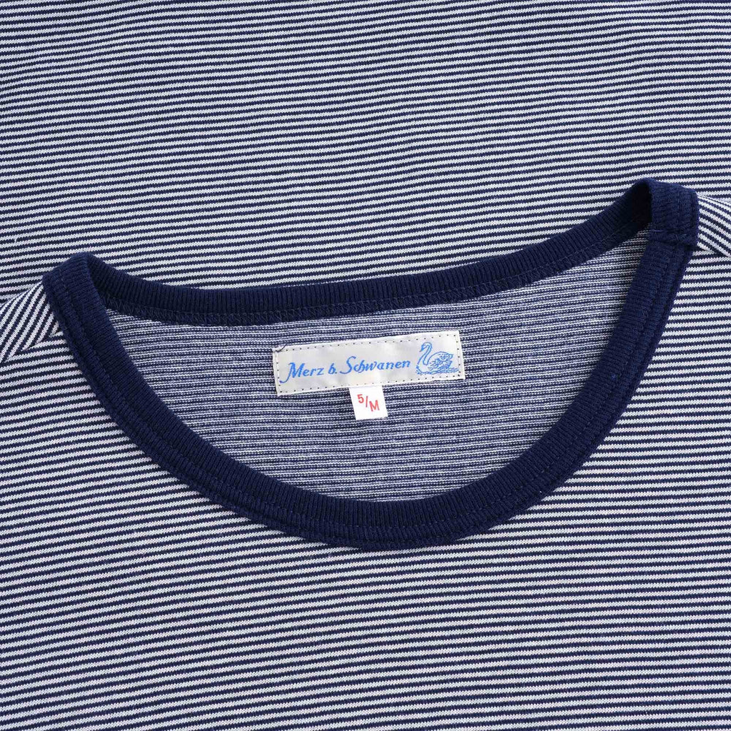 215 Crew Neck T-Shirt - Blue/Natural