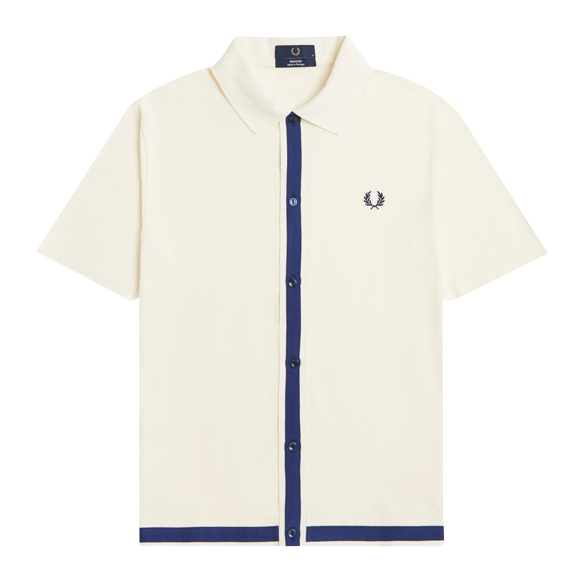 Piqu Button Through Shirt - Ecru