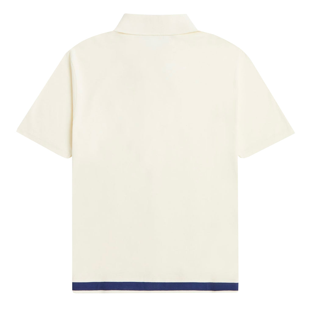 Piqu Button Through Shirt - Ecru