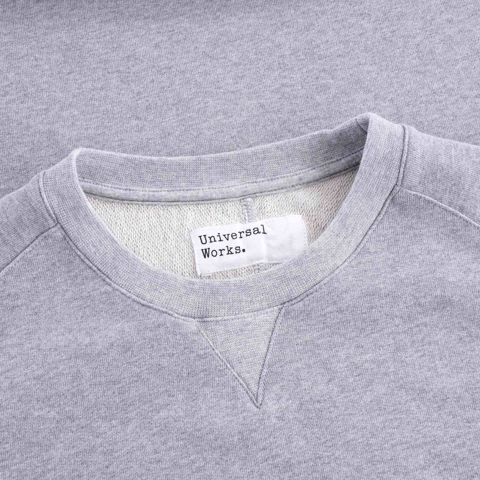 Universal Works Short Sleeve Crew Marl Fleece Ð Grey