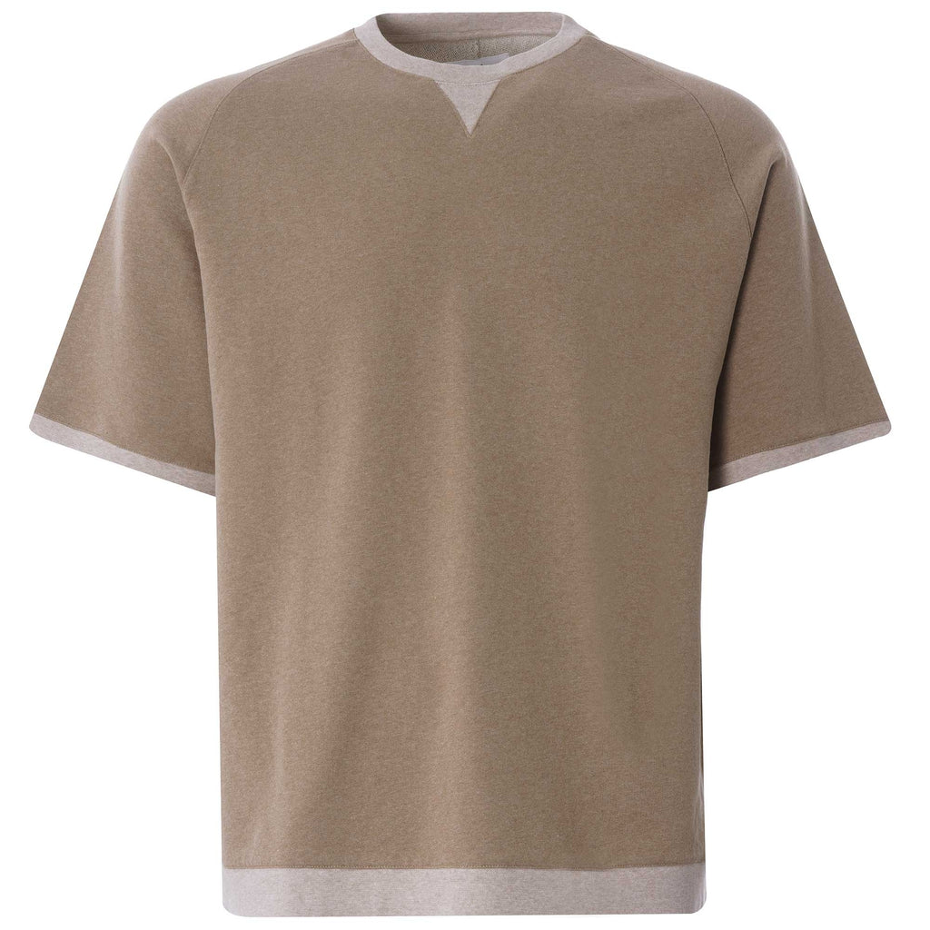 Short Sleeve Crew Marl Fleece Ð Sand