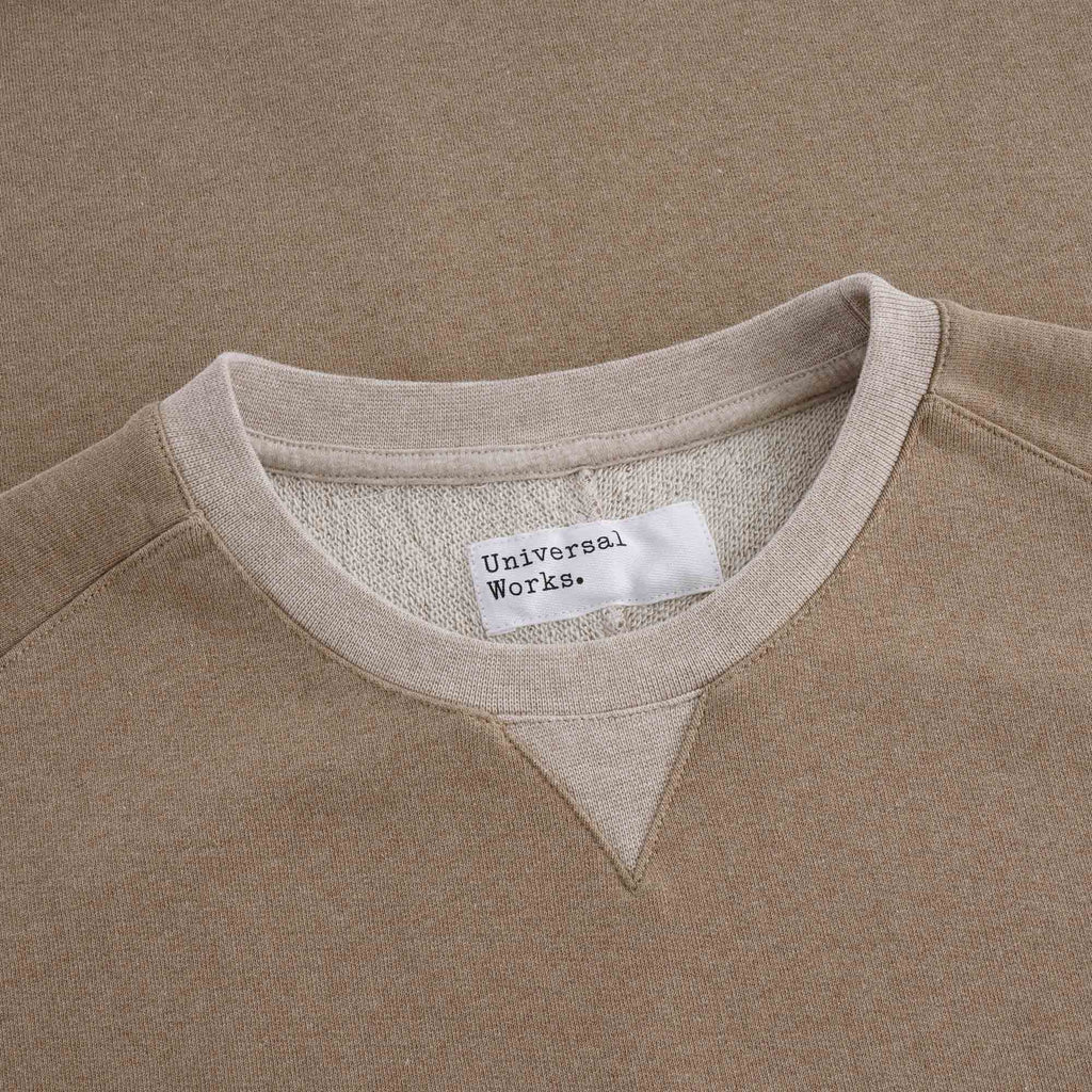 Short Sleeve Crew Marl Fleece Ð Sand