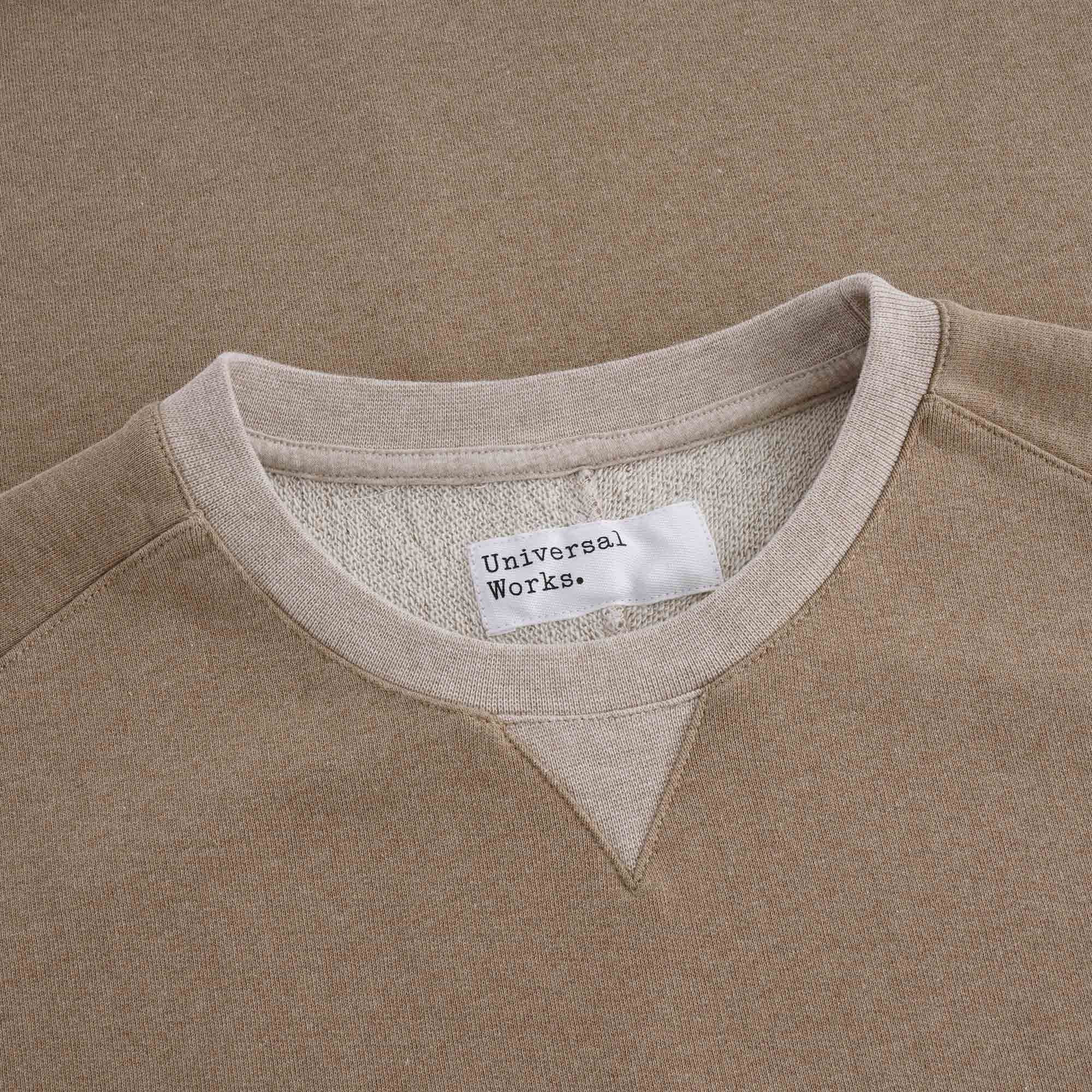 Short Sleeve Crew Marl Fleece Ð Sand