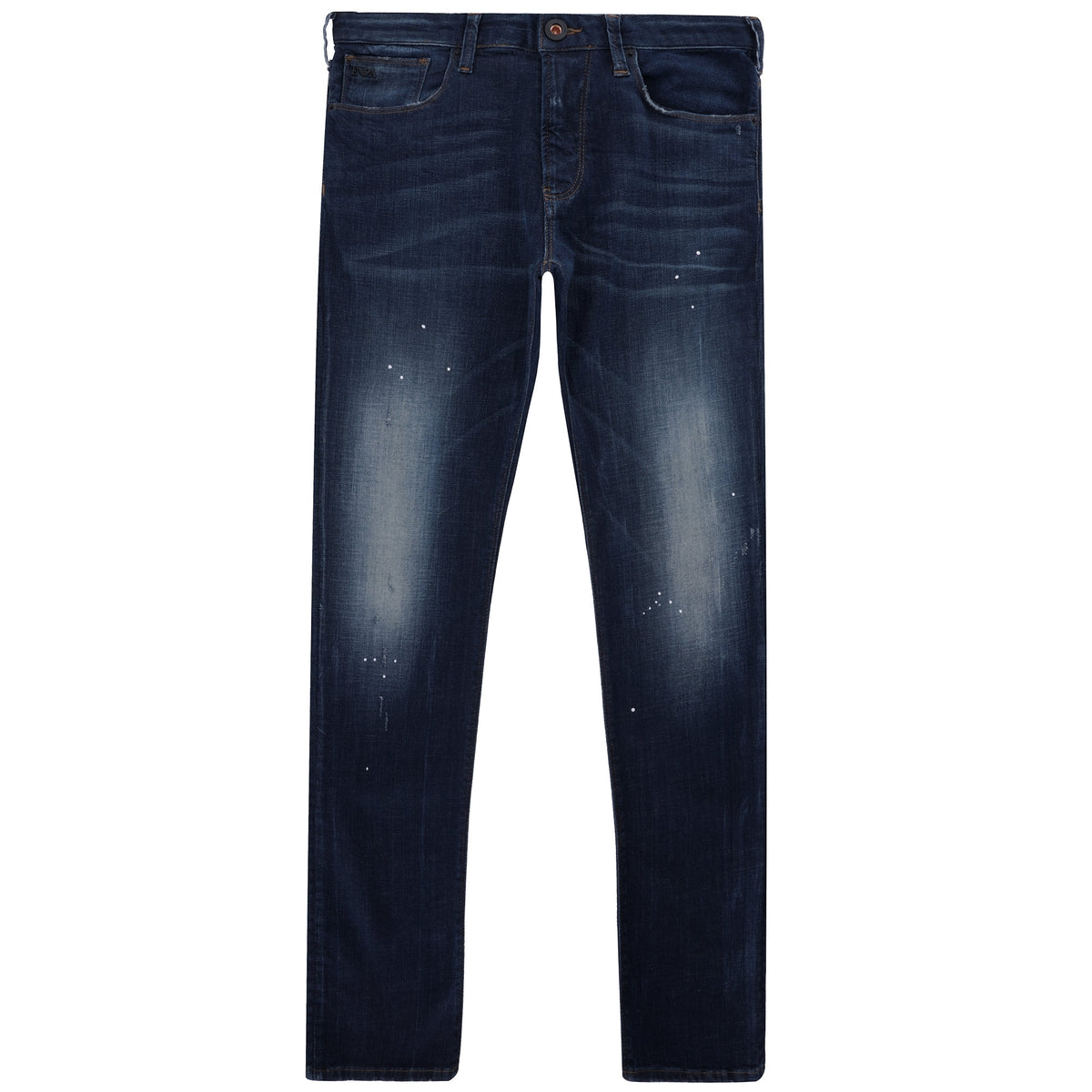 Emporio Armani J06 Slim Fit Washed Denim Jeans - Denim Blu