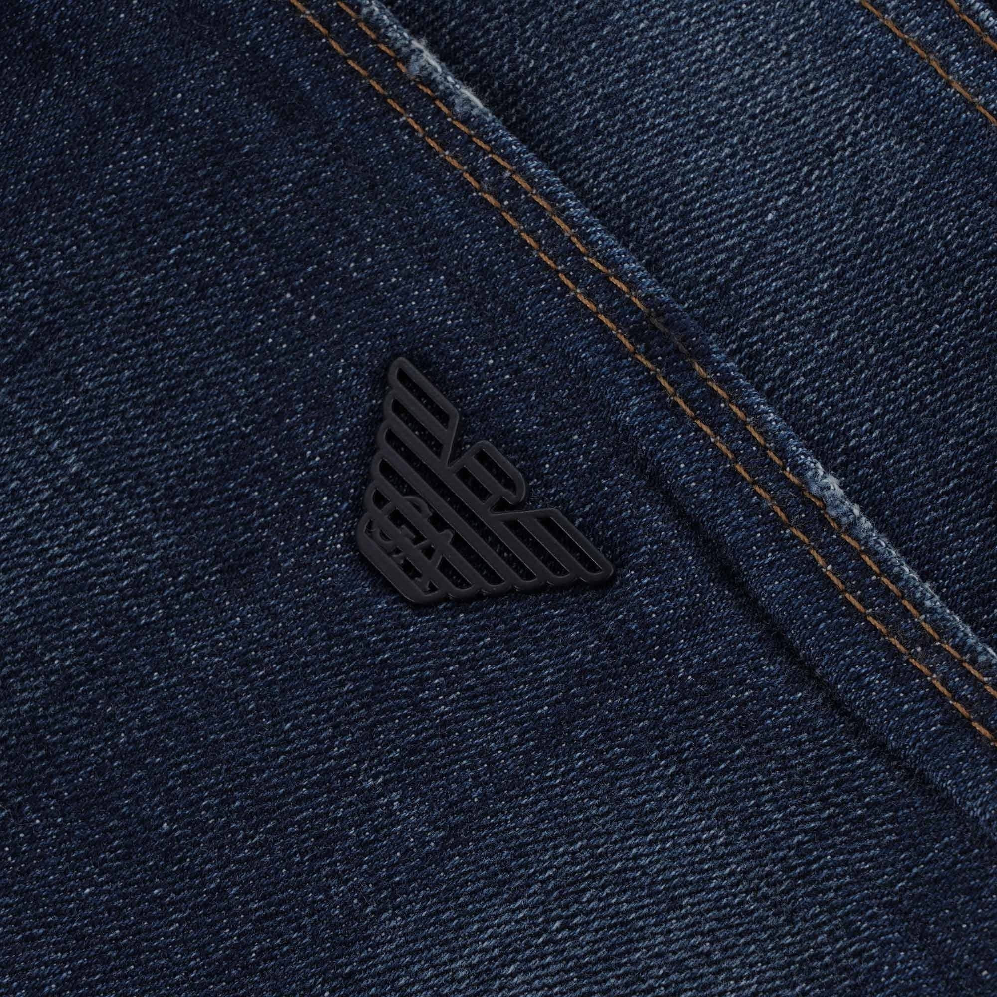 J06 Slim Fit Washed Denim Jeans - Denim Blu