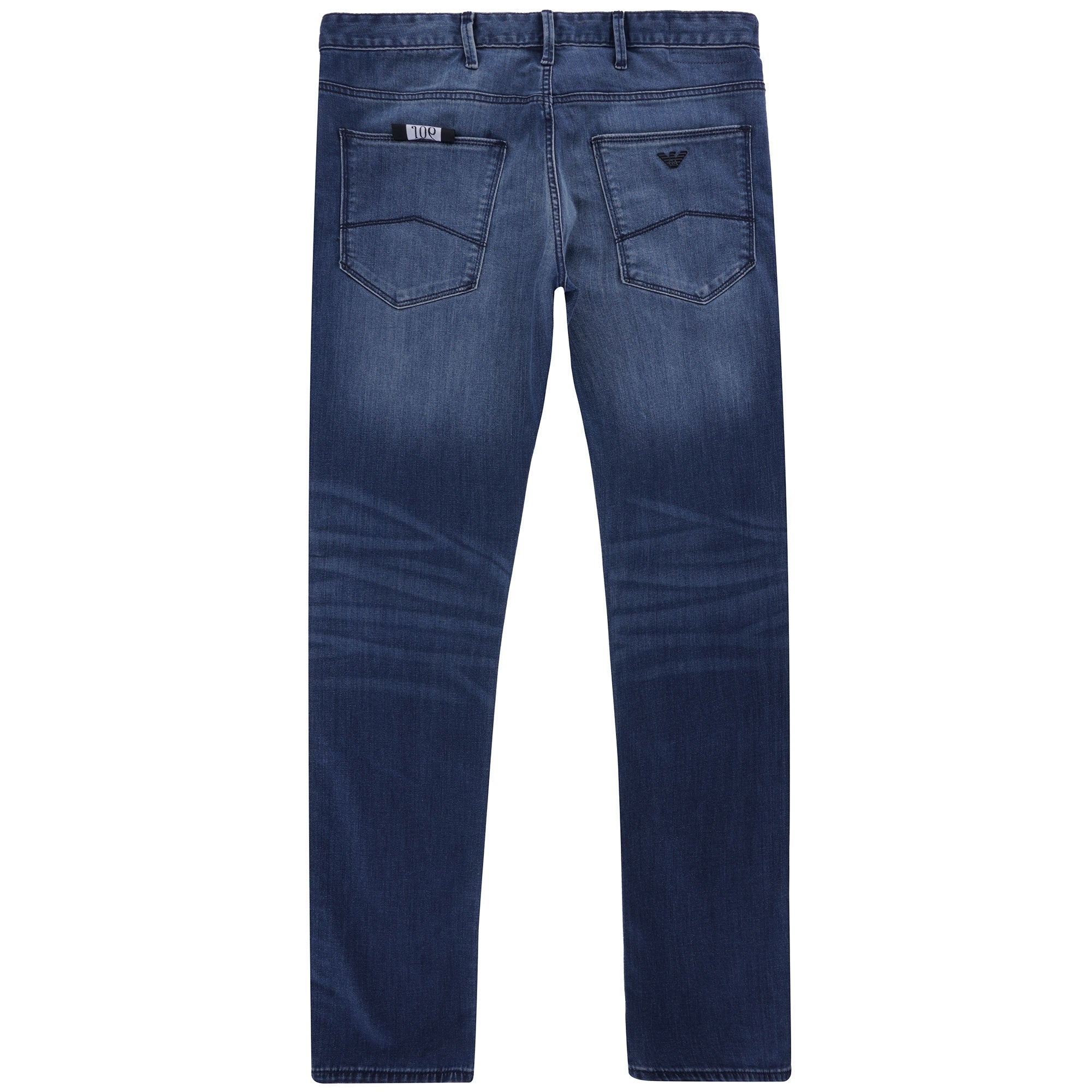 J06 Slim Fit Washed Denim Jeans - Denim Bleu