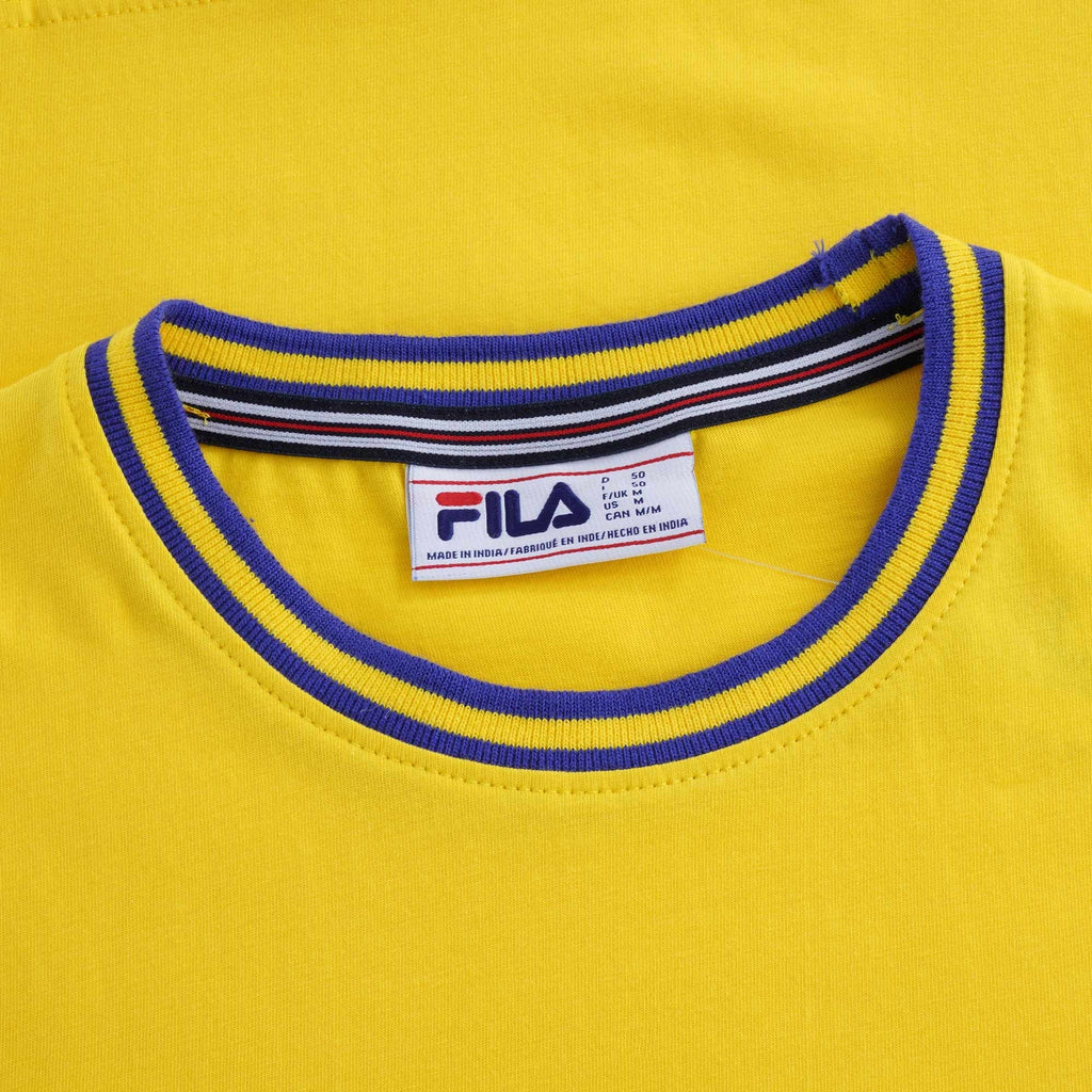 Flank Tipped Ringer T-Shirt Ð Yellow/Blue