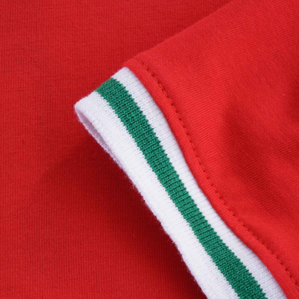 Flank Tipped Ringer T-Shirt Ð Red/Green