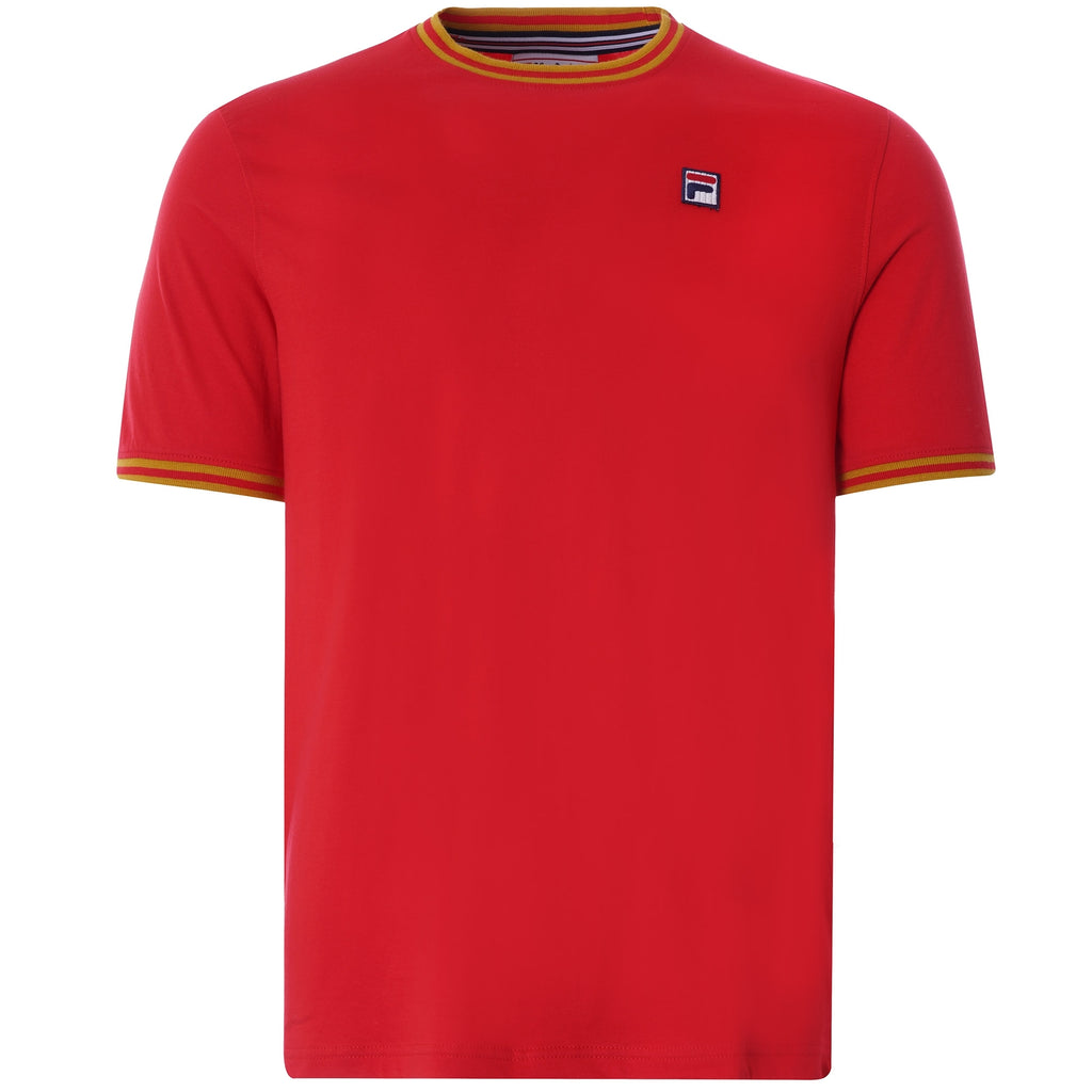 Flank Tipped Ringer T-Shirt Ð Red/Gold