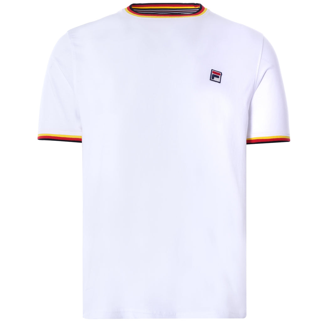 Flank Tipped Ringer T-Shirt Ð White/Yellow
