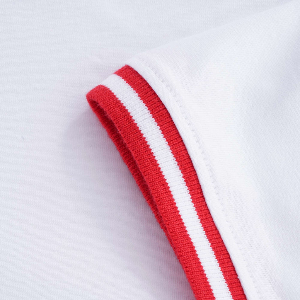 Flank Tipped Ringer T-Shirt Ð White/Red