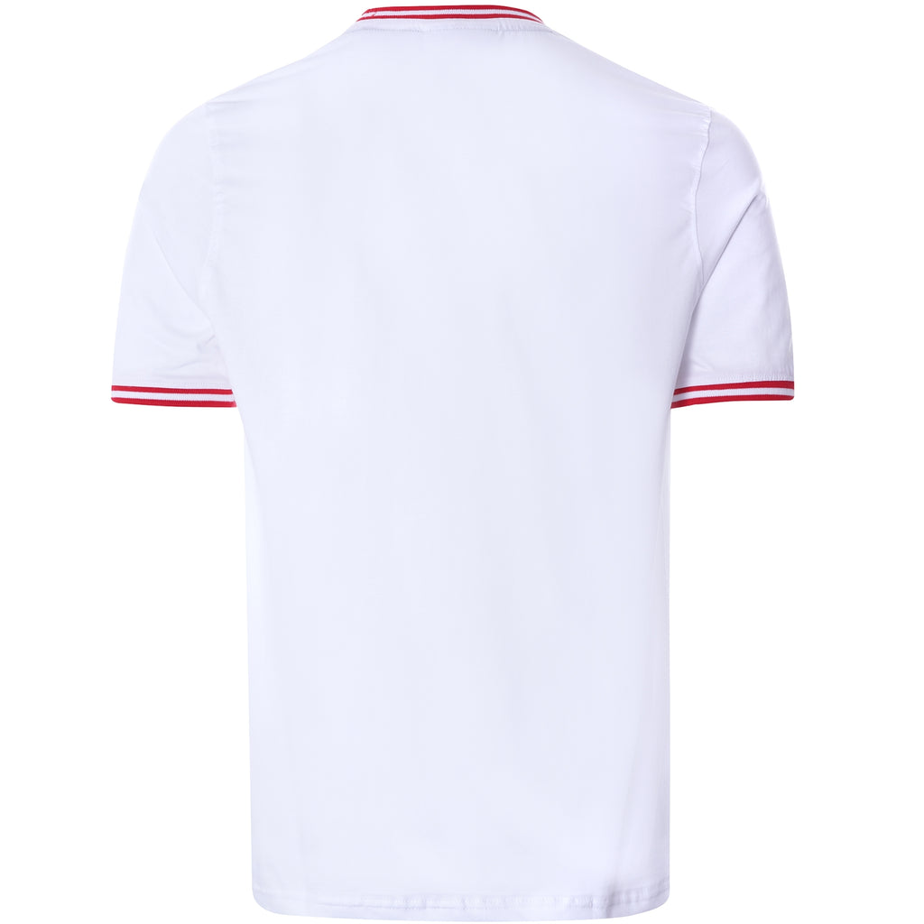 Flank Tipped Ringer T-Shirt Ð White/Red