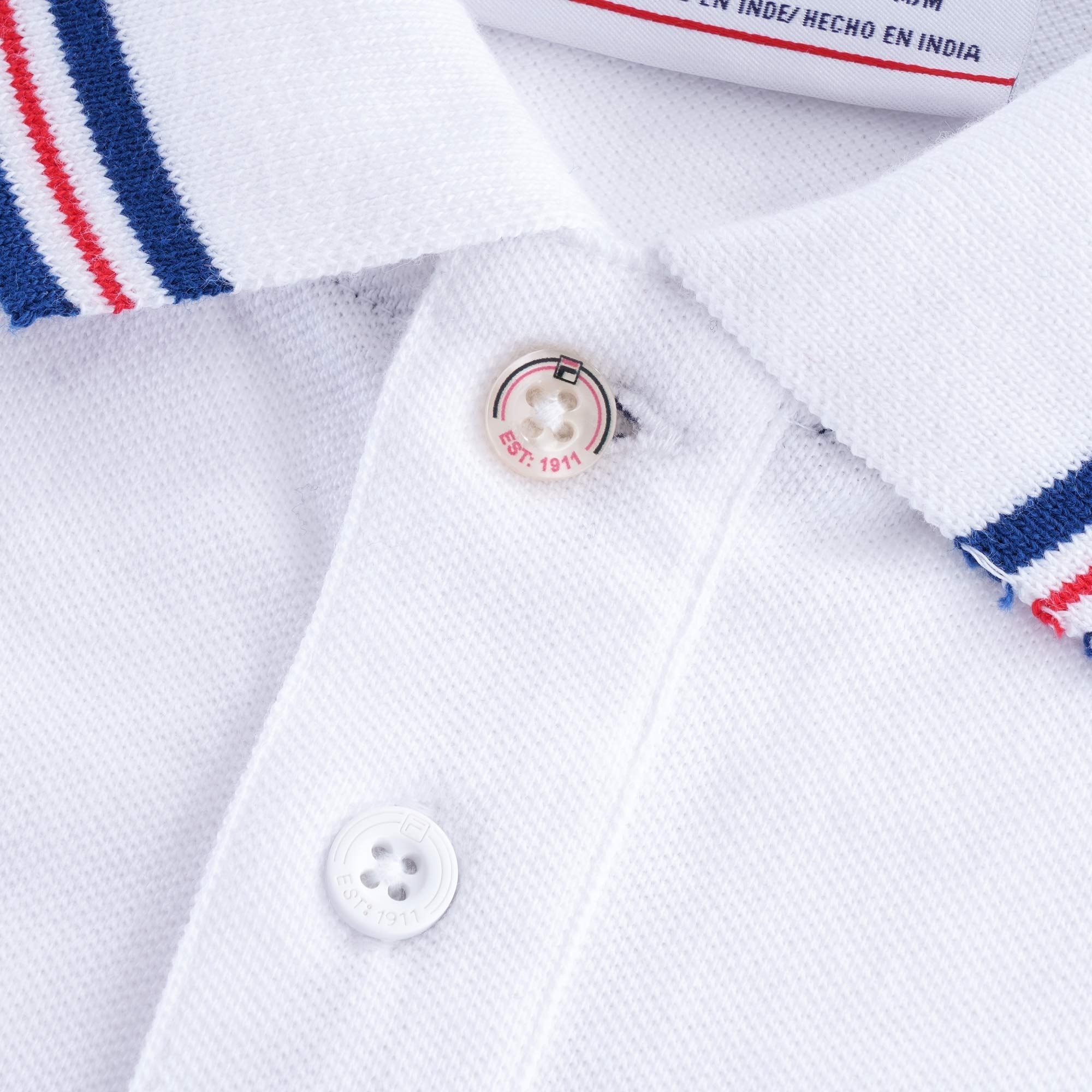 Prime Tipped Polo Ð White/Peacoat