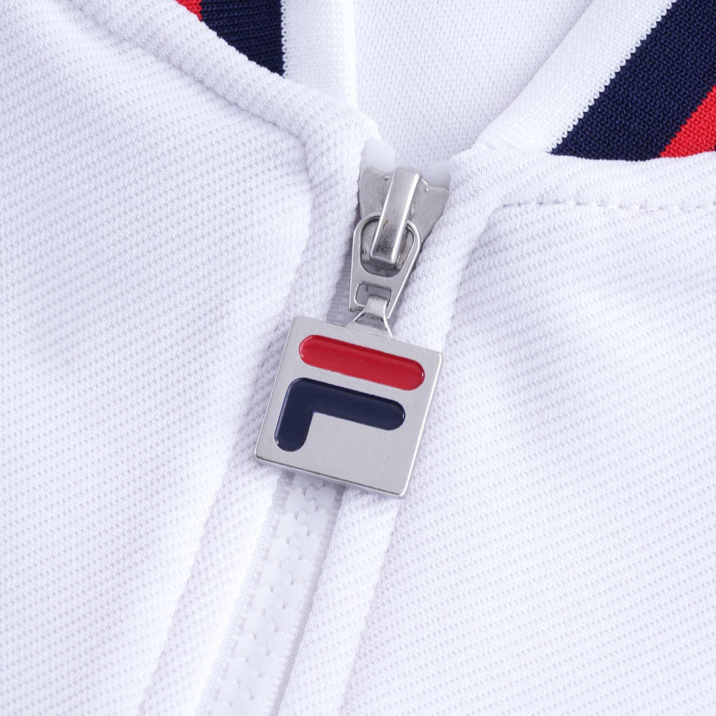 Baranci Piped Classic Track Top - White/Peacoat